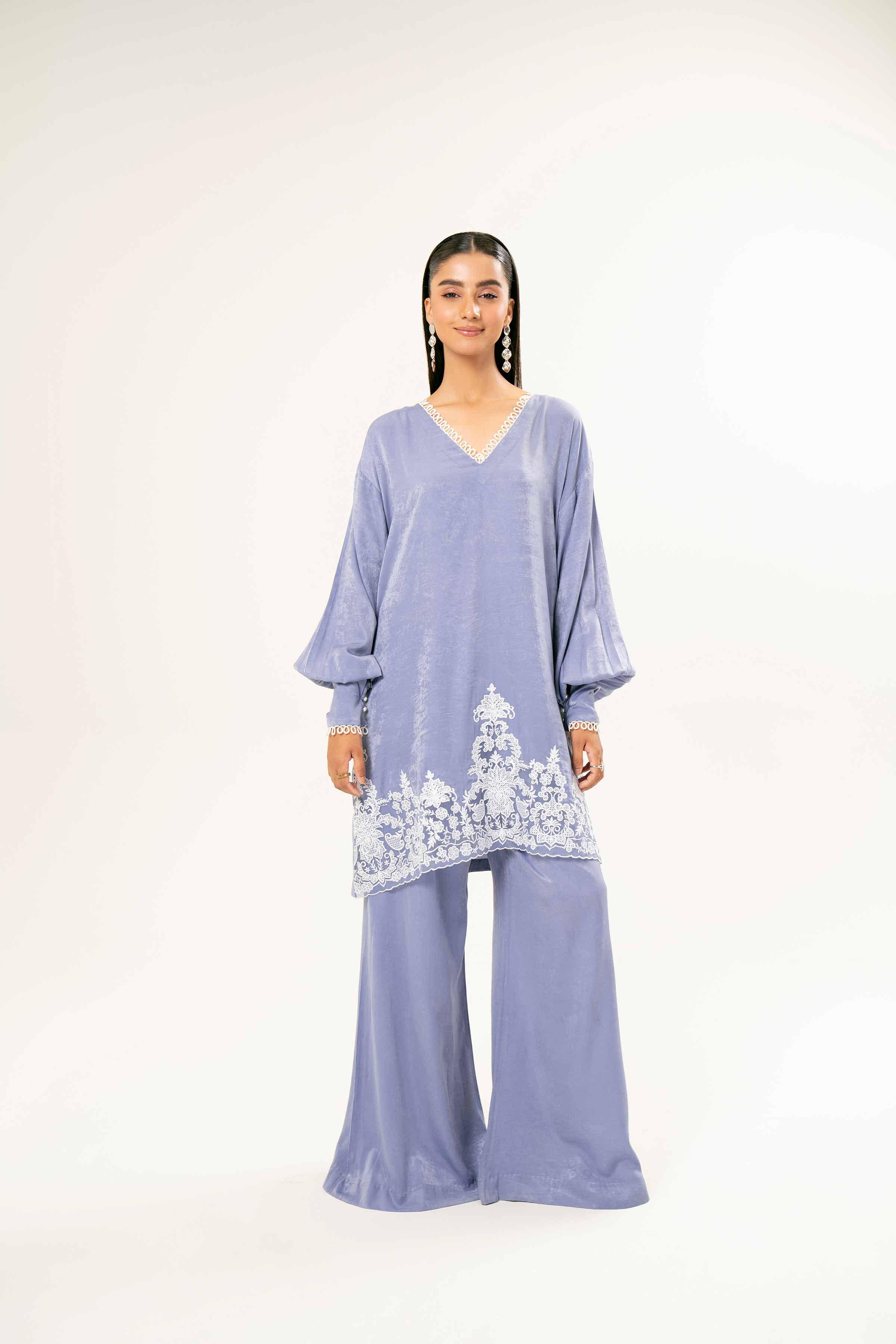 NishatUK - Brown Embroidered   Yarn Dyed 2-piece ready to wear Dress