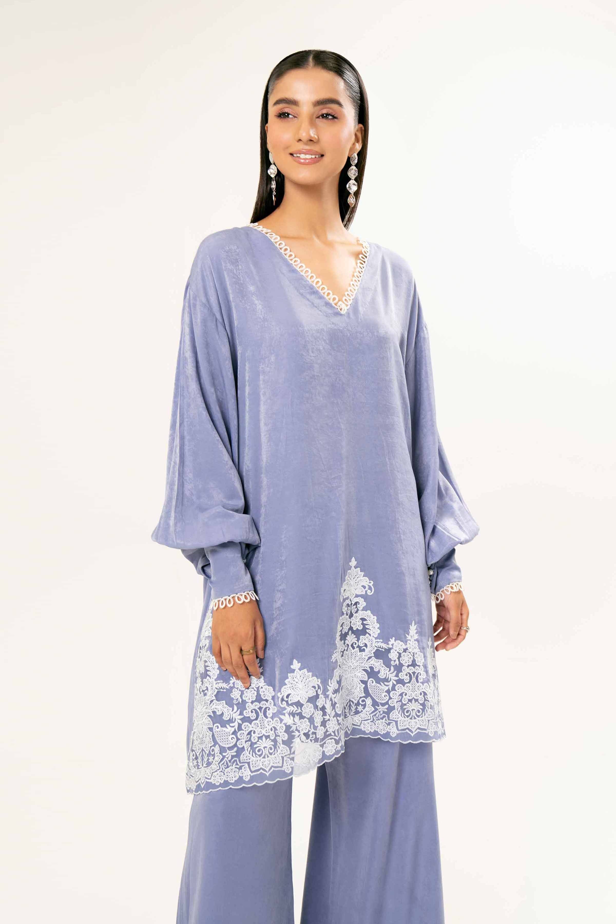 NishatUK - Brown Embroidered   Yarn Dyed 2-piece ready to wear Dress