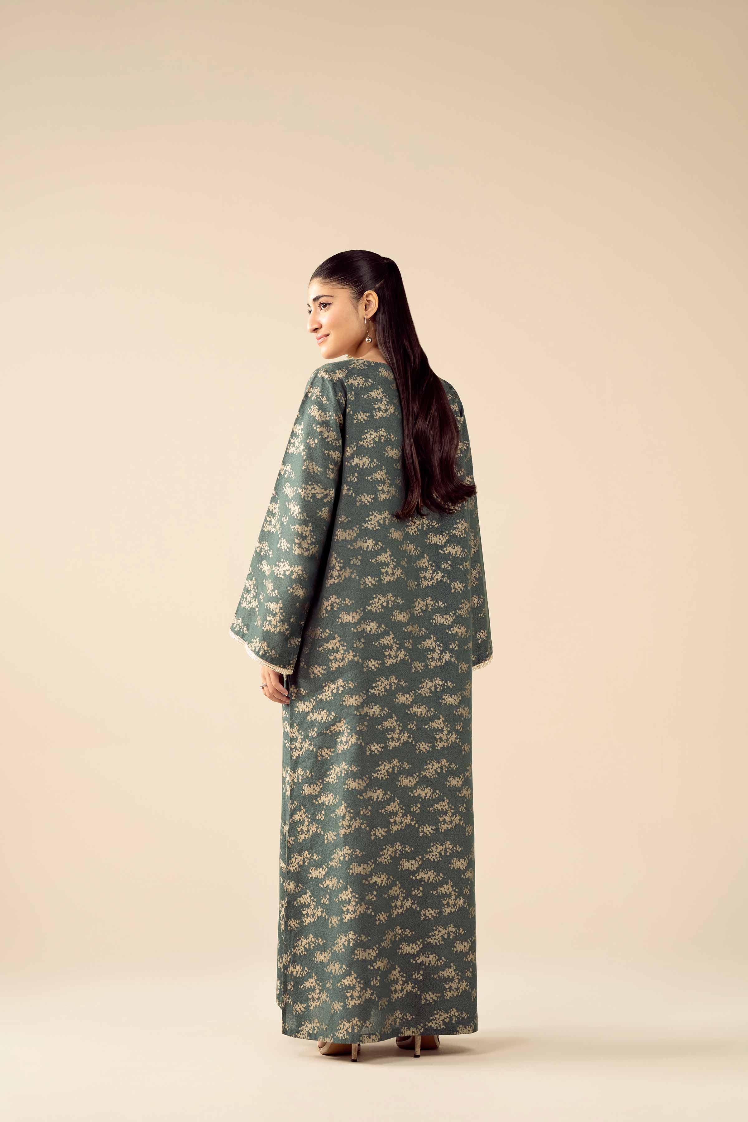 NishatUK - Green Embroidered Jacquard 1-piece ready to wear Shirt