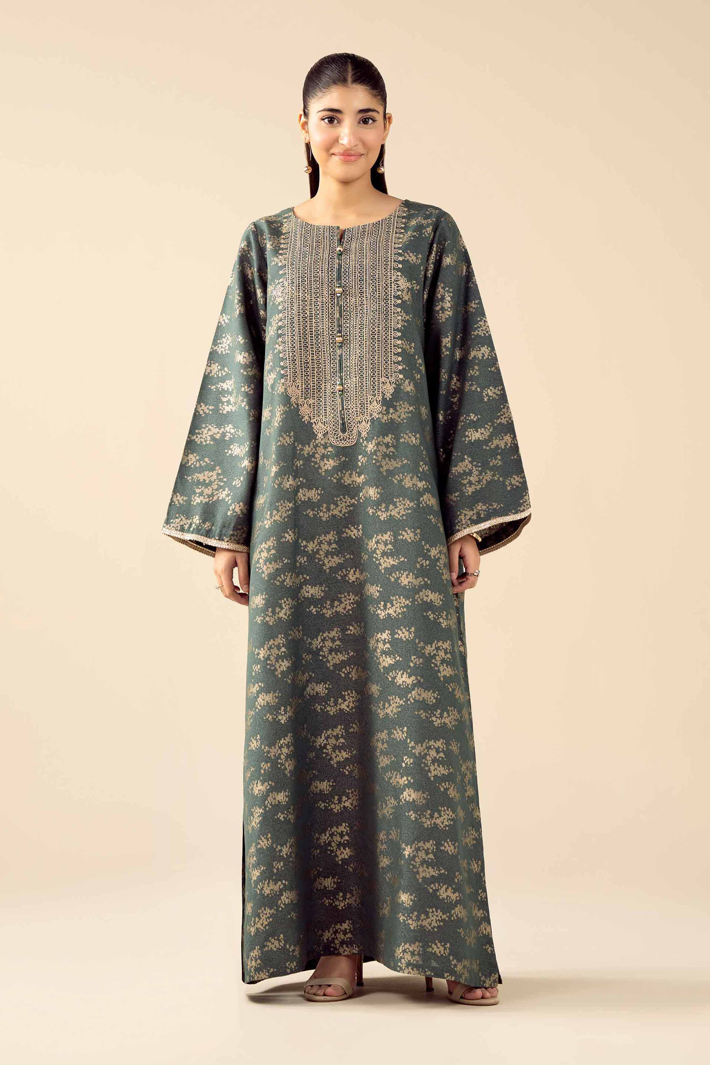 NishatUK - Green Embroidered Jacquard 1-piece ready to wear Shirt