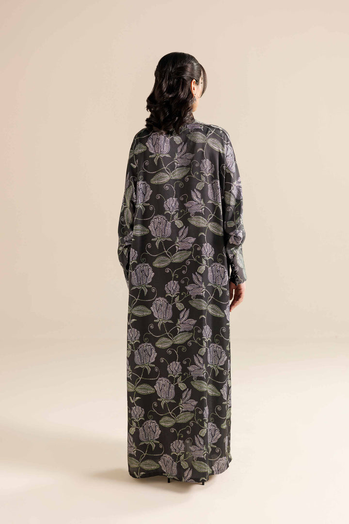 NishatUK - Black  Silk 1-piece ready to wear Long Dress