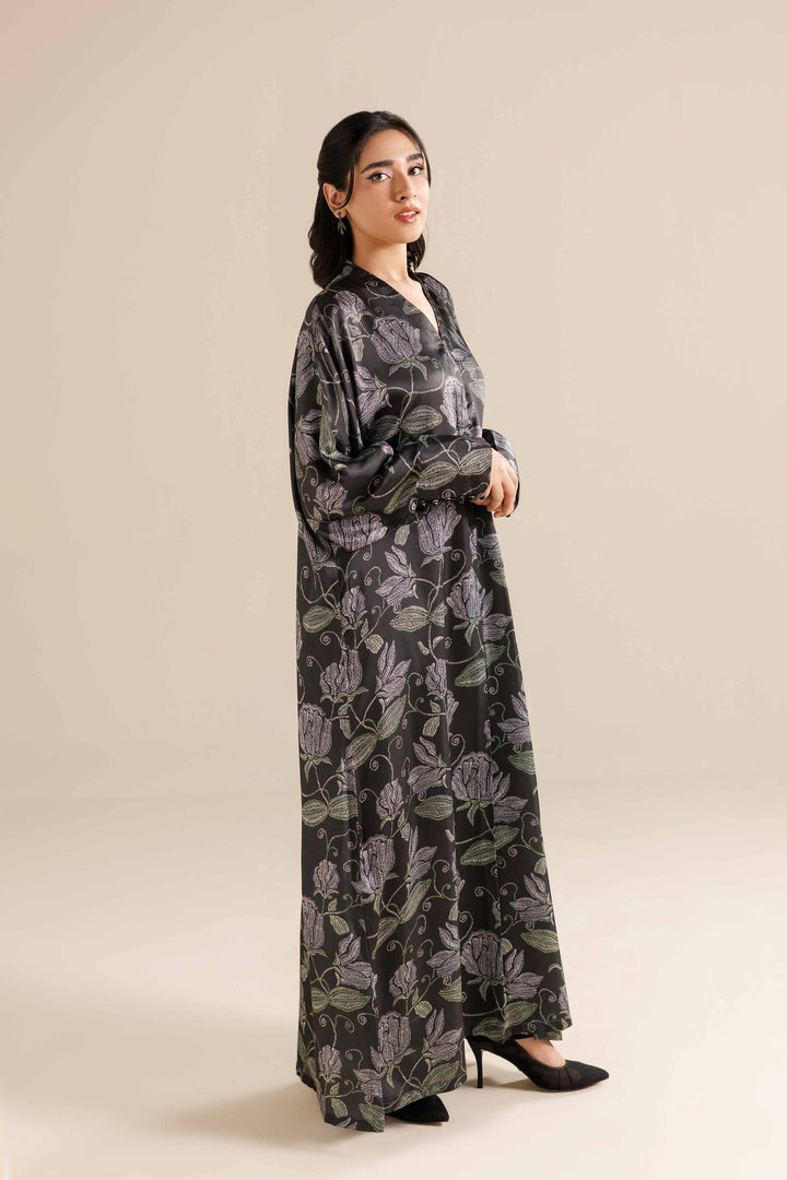 NishatUK - Black  Silk 1-piece ready to wear Long Dress