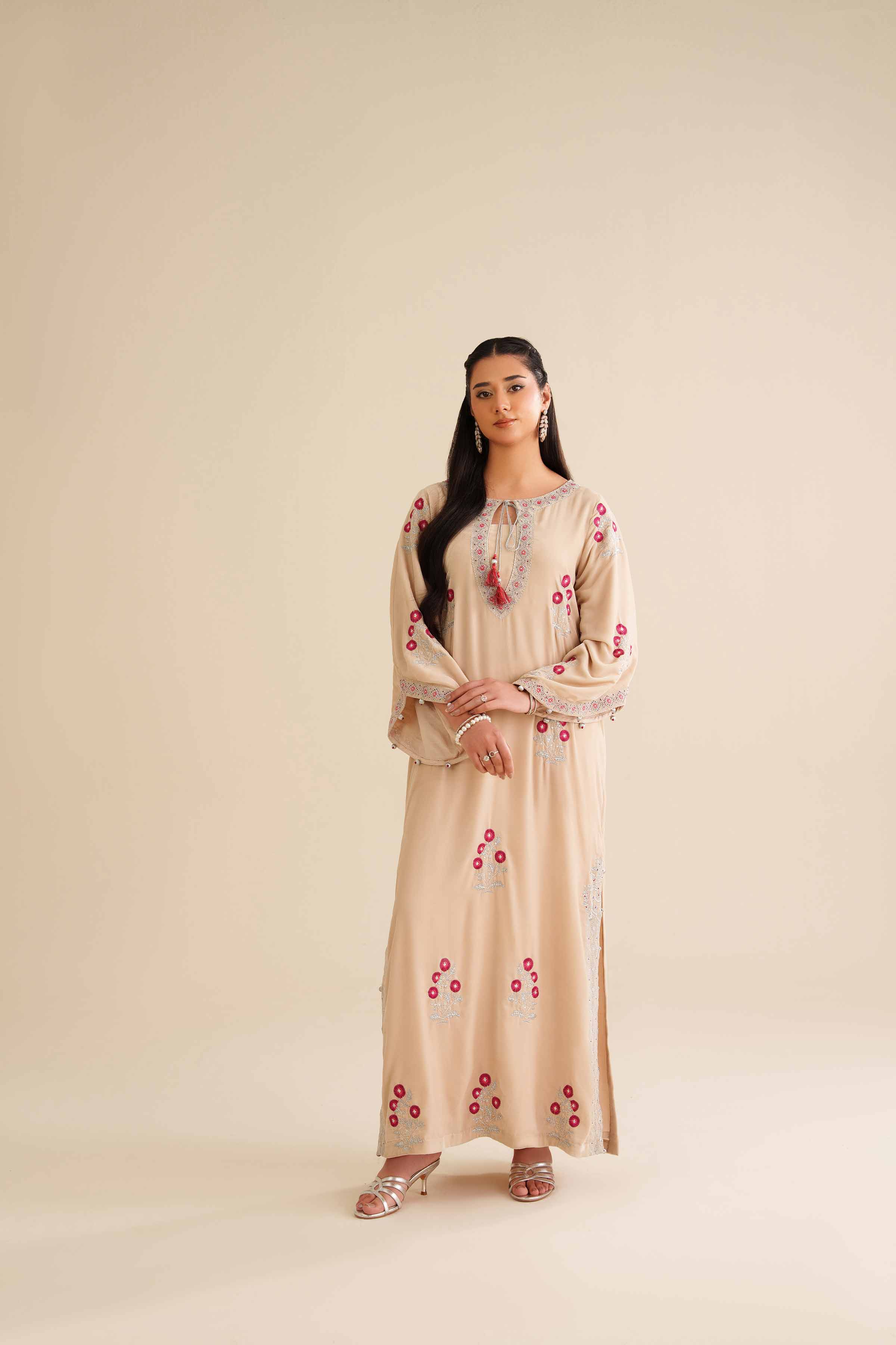 NishatUK - Yellow Embroidered Velvet 1-piece ready to wear Shirt