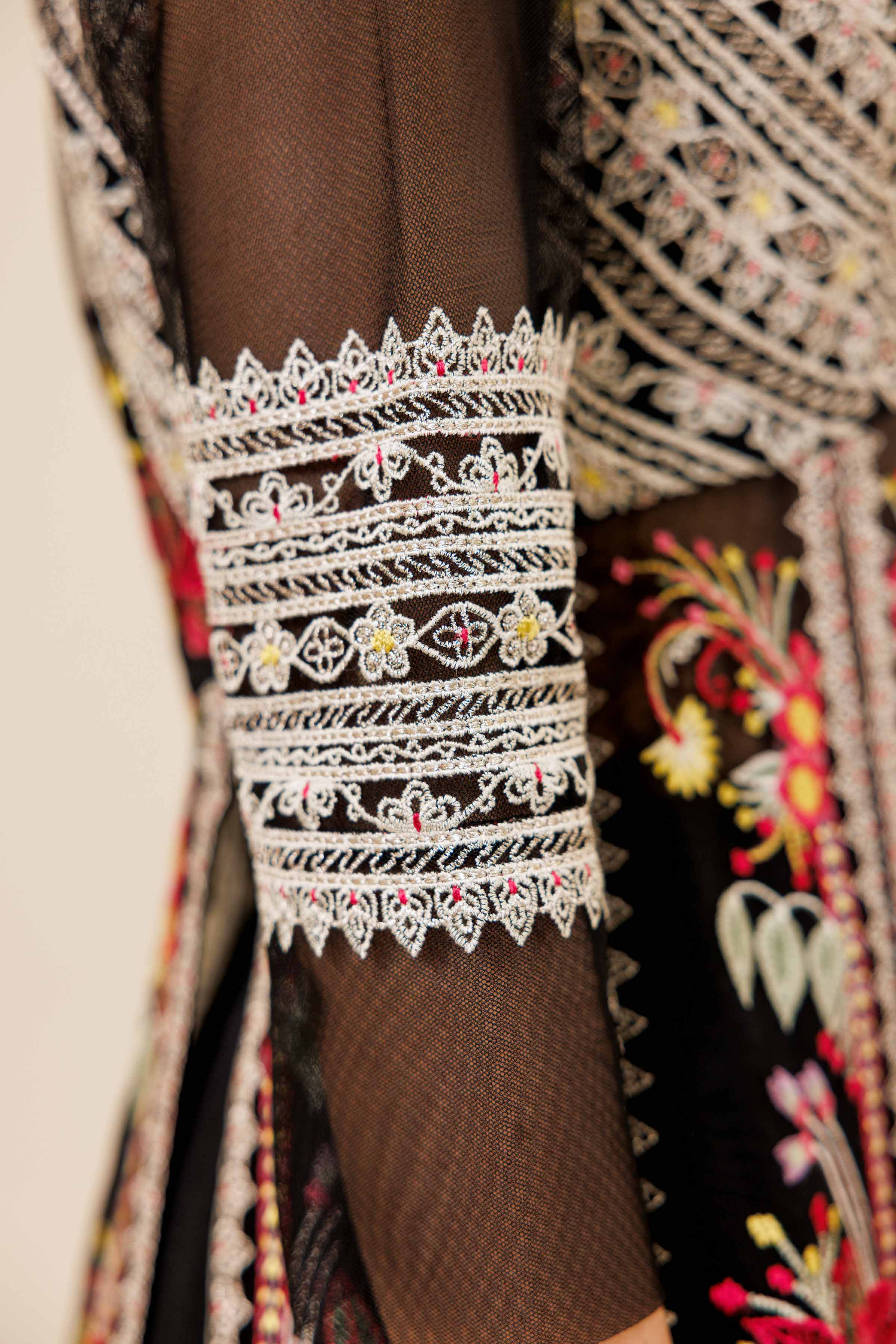 NishatUK - Brown Embroidered  Silk 2-piece ready to wear Dress