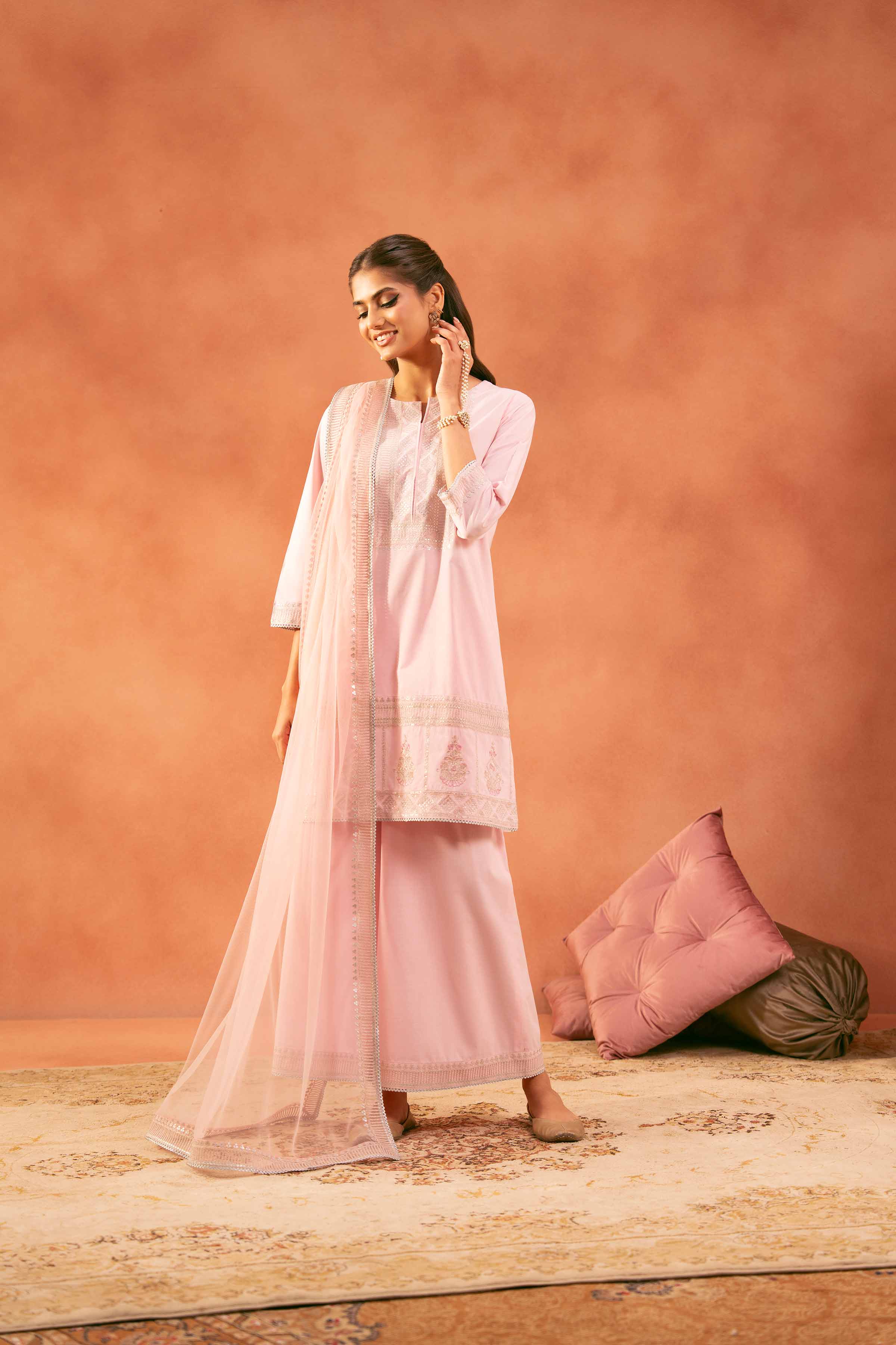 3 Piece - Embroidered Suit - KFE25-160