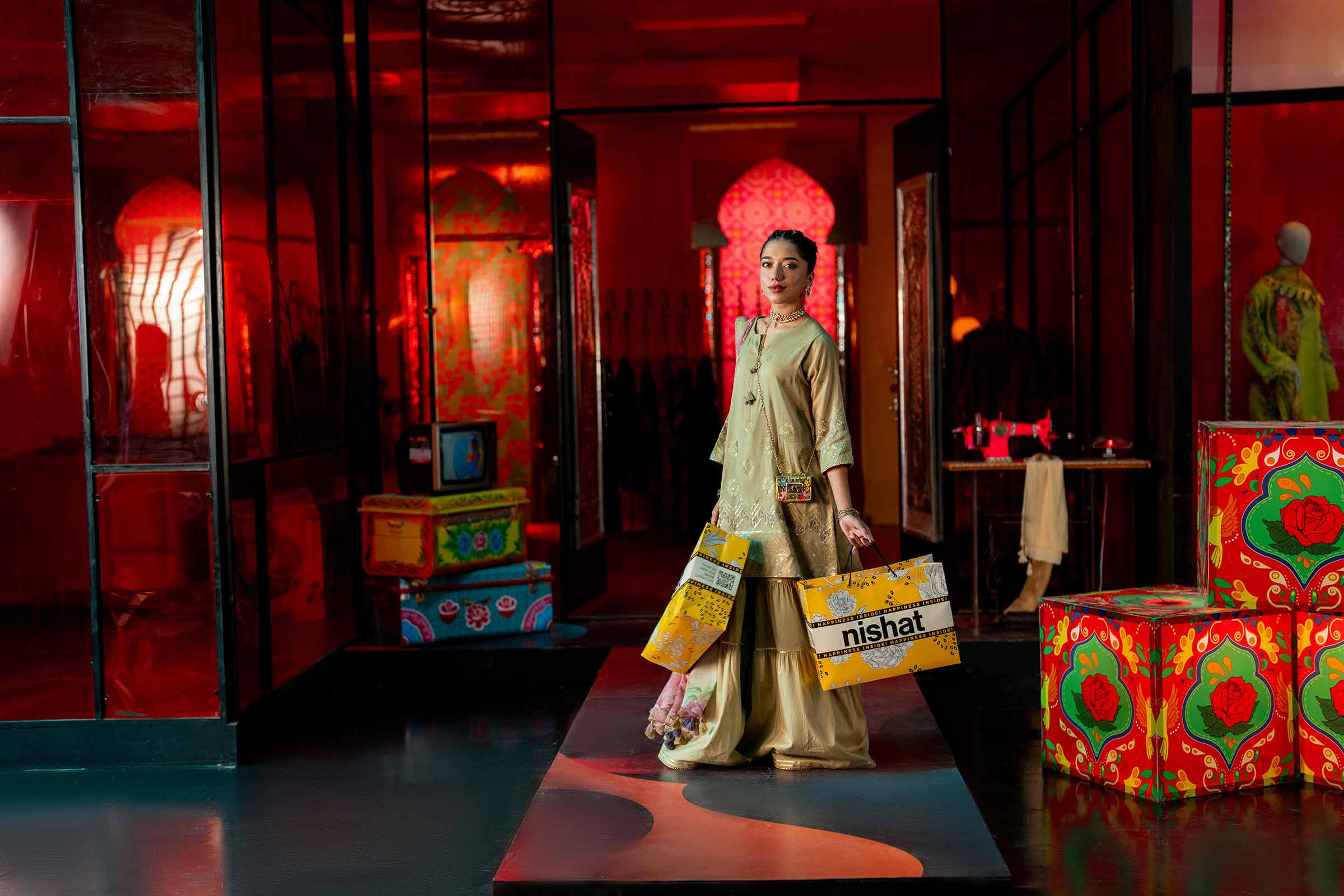 NishatUK - Pistachio Embroidered  Lawn 3-piece ready to wear Suit