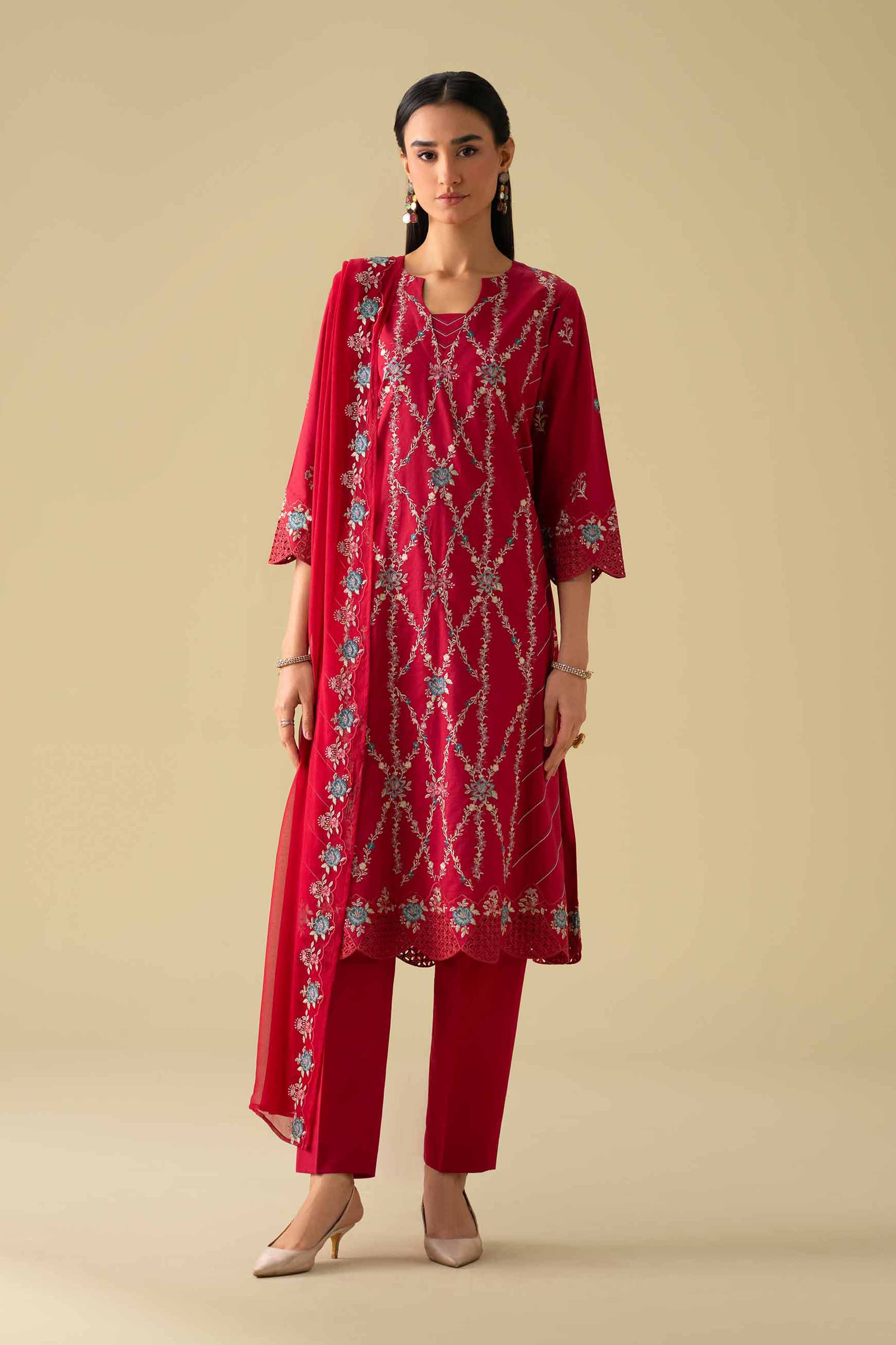 3 Piece - Embroidered Suit - KFE26-100