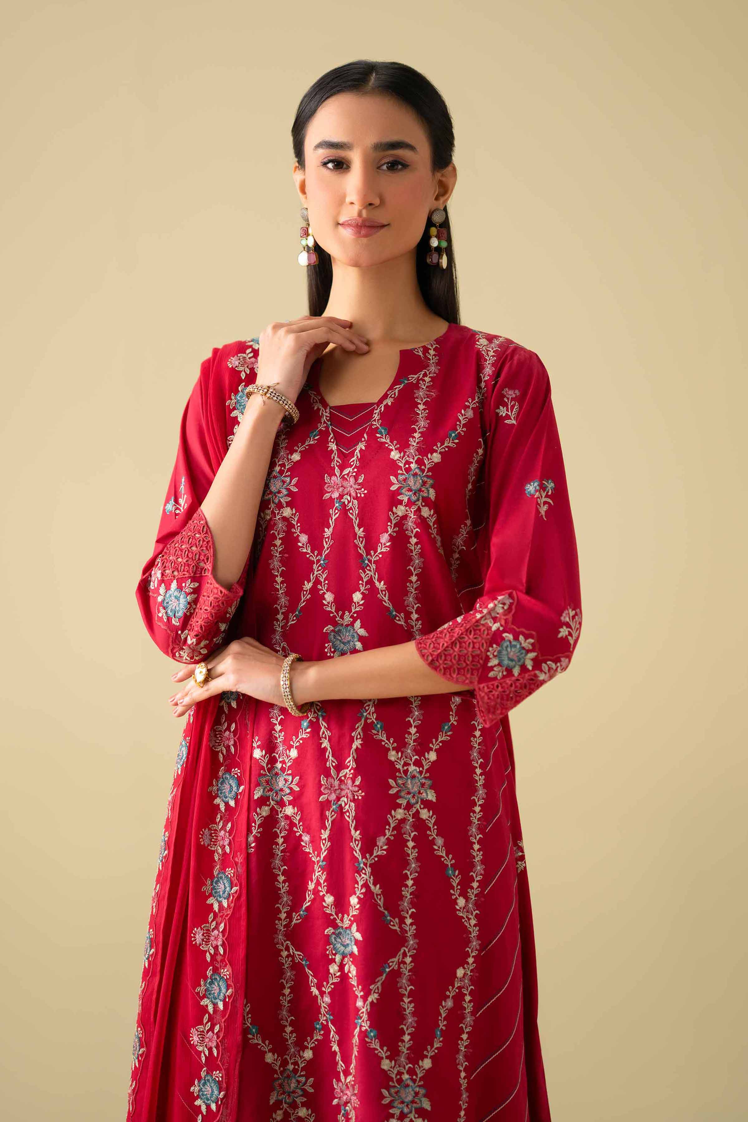 3 Piece - Embroidered Suit - KFE26-100