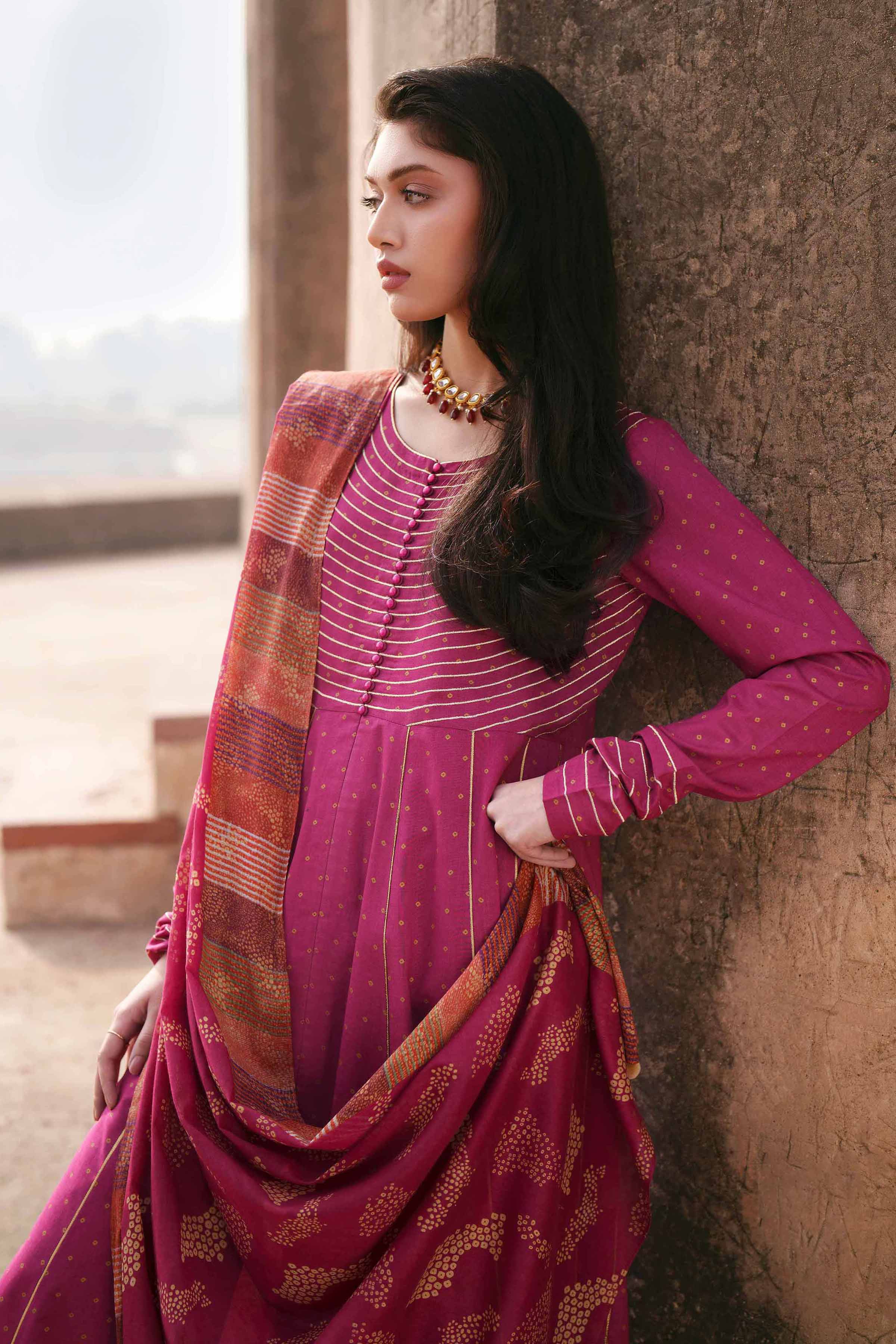 NishatUK - Pink Embroidered Cambric 3-piece ready to wear luxury Suit