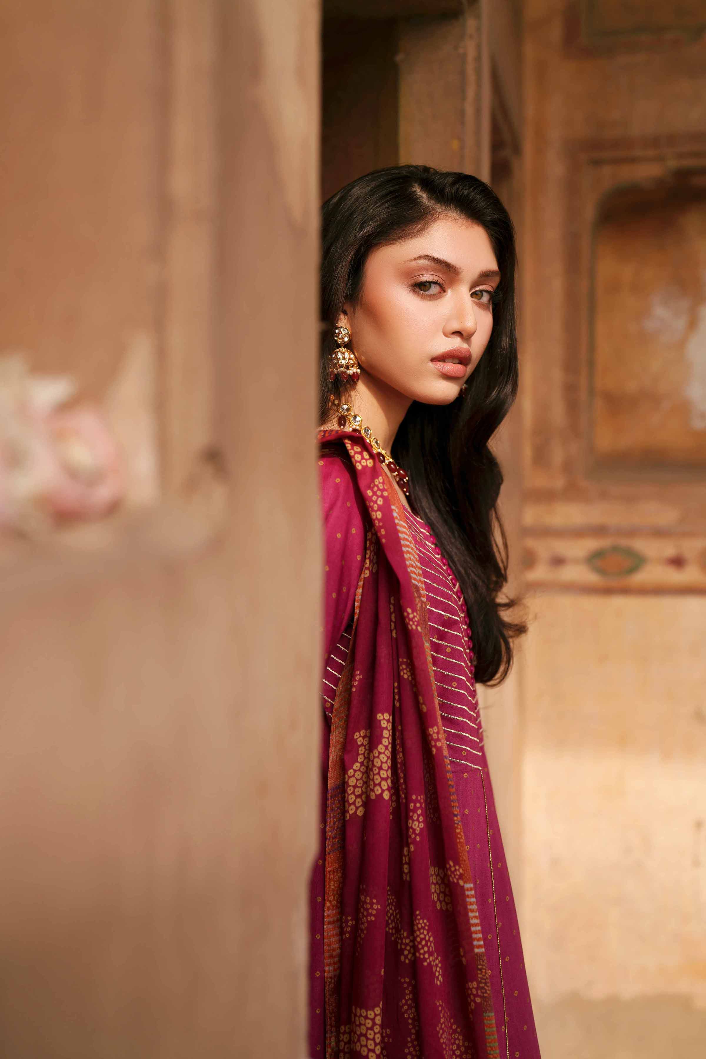 NishatUK - Pink Embroidered Cambric 3-piece ready to wear luxury Suit