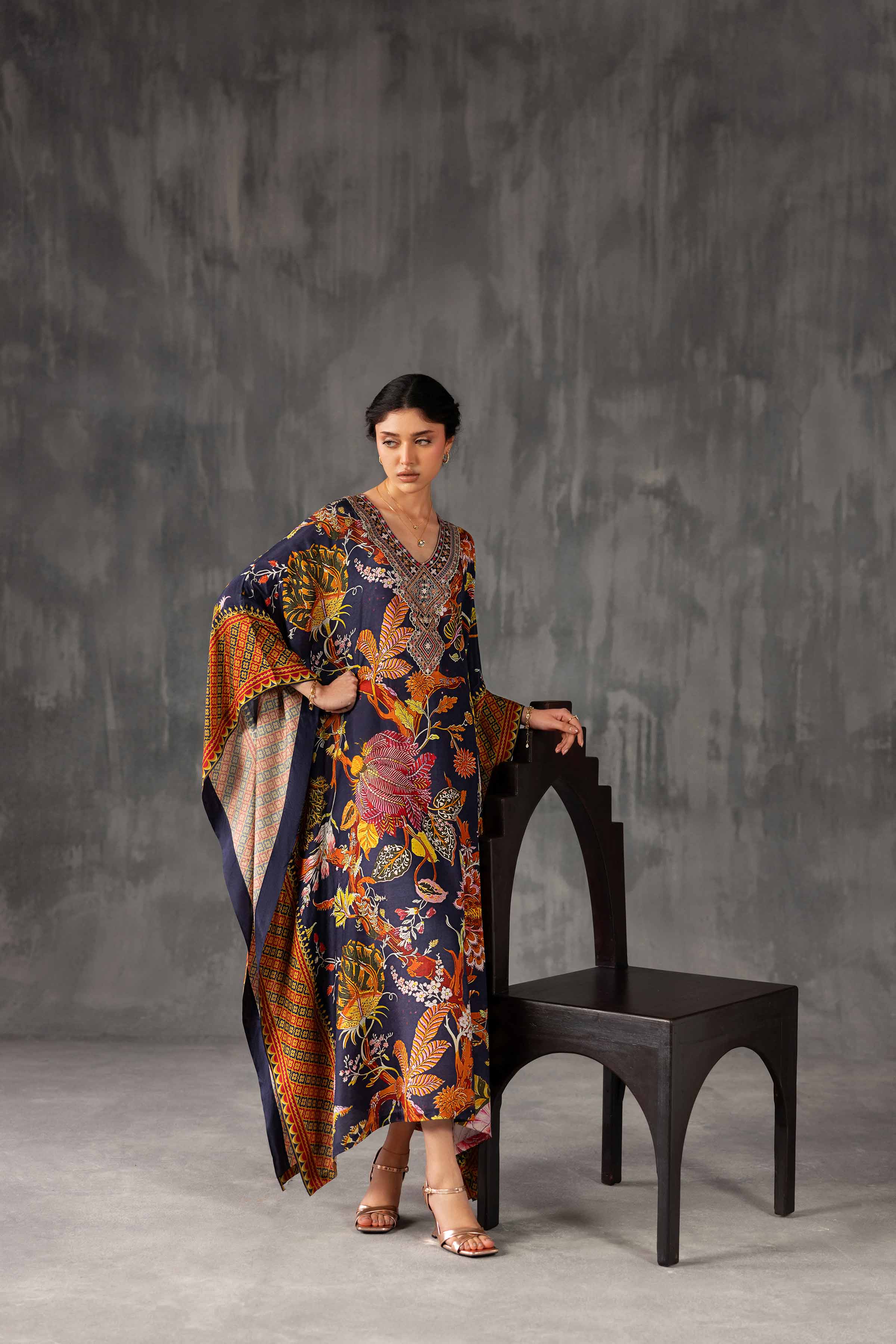Nishat UK - Multi Embroidered Silk 1-piece ready to wear luxury 