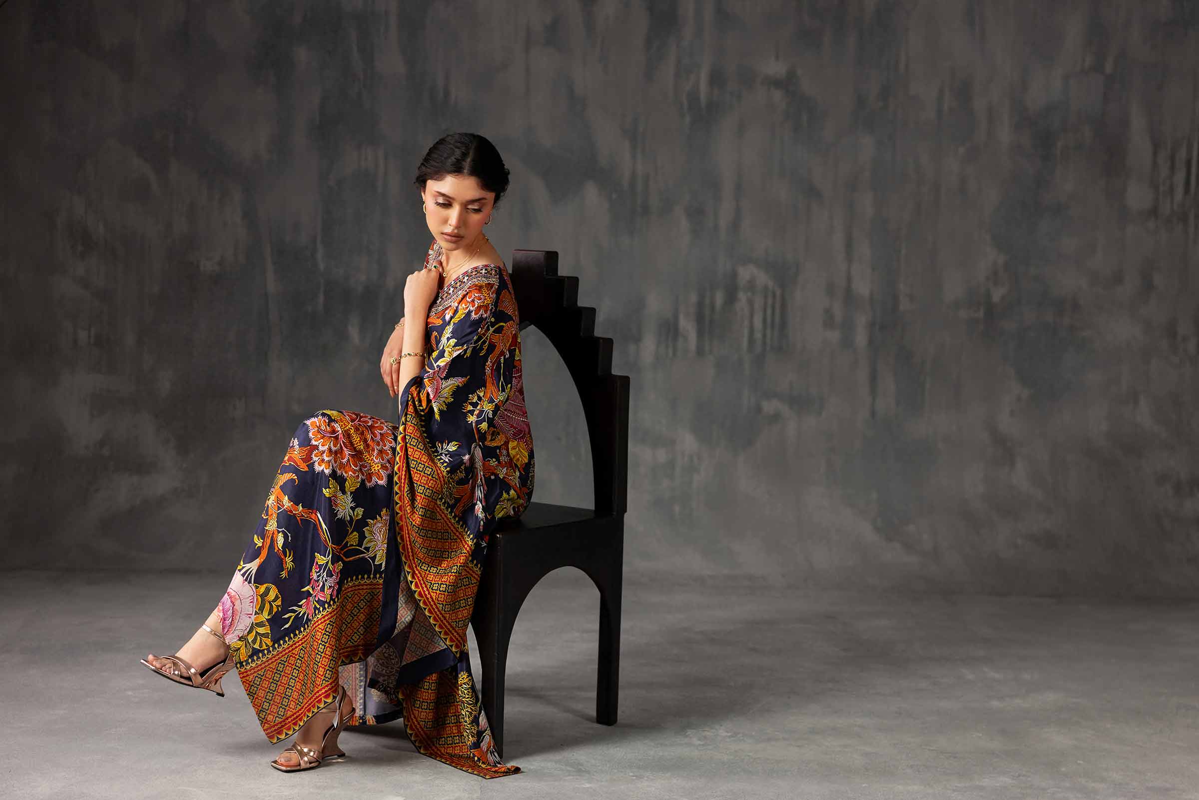Nishat UK - Multi Embroidered Silk 1-piece ready to wear luxury 
