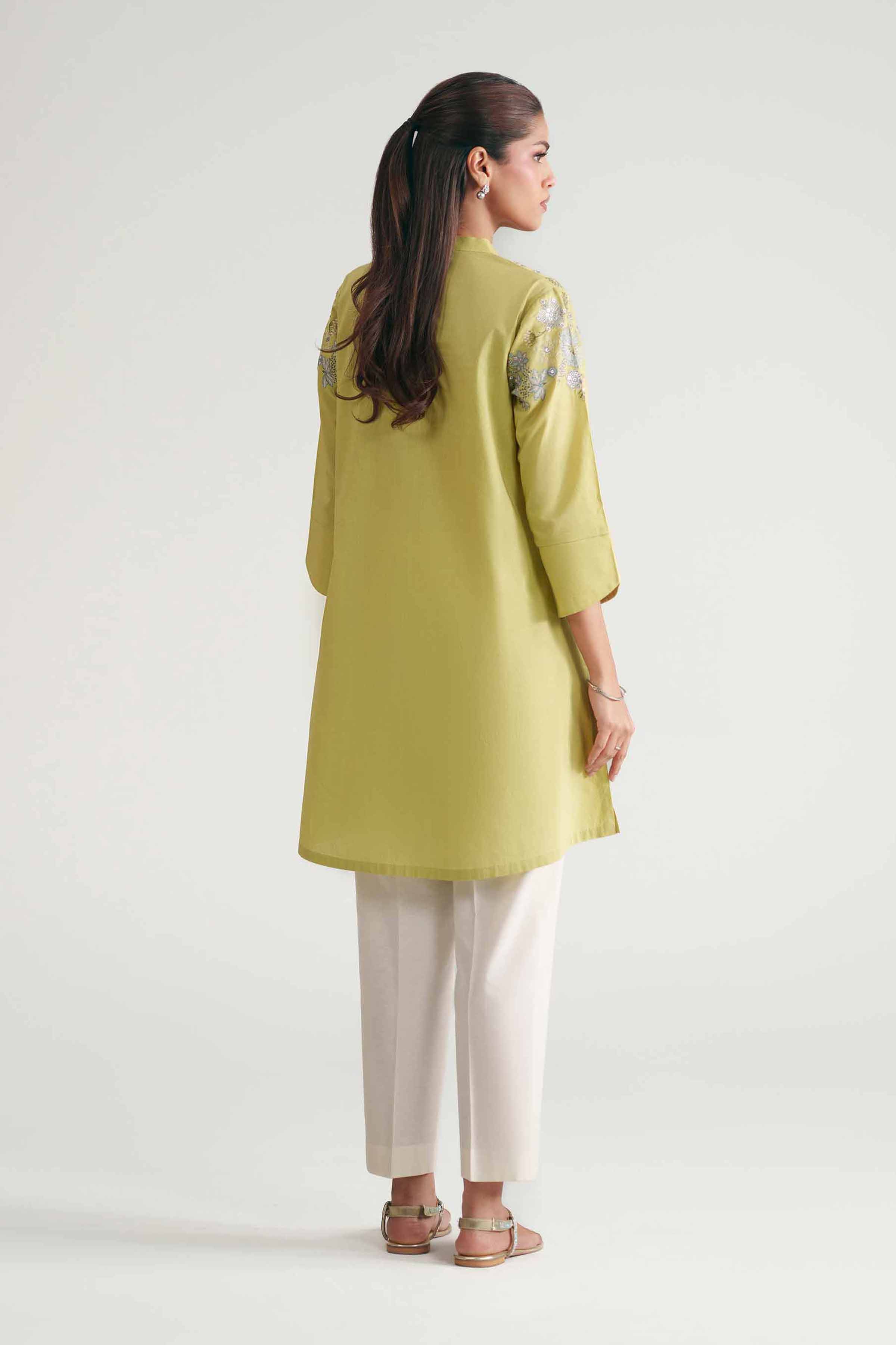 Nishat UK - Green Embroidered Lawn 1-piece ready to wear luxury Shirt