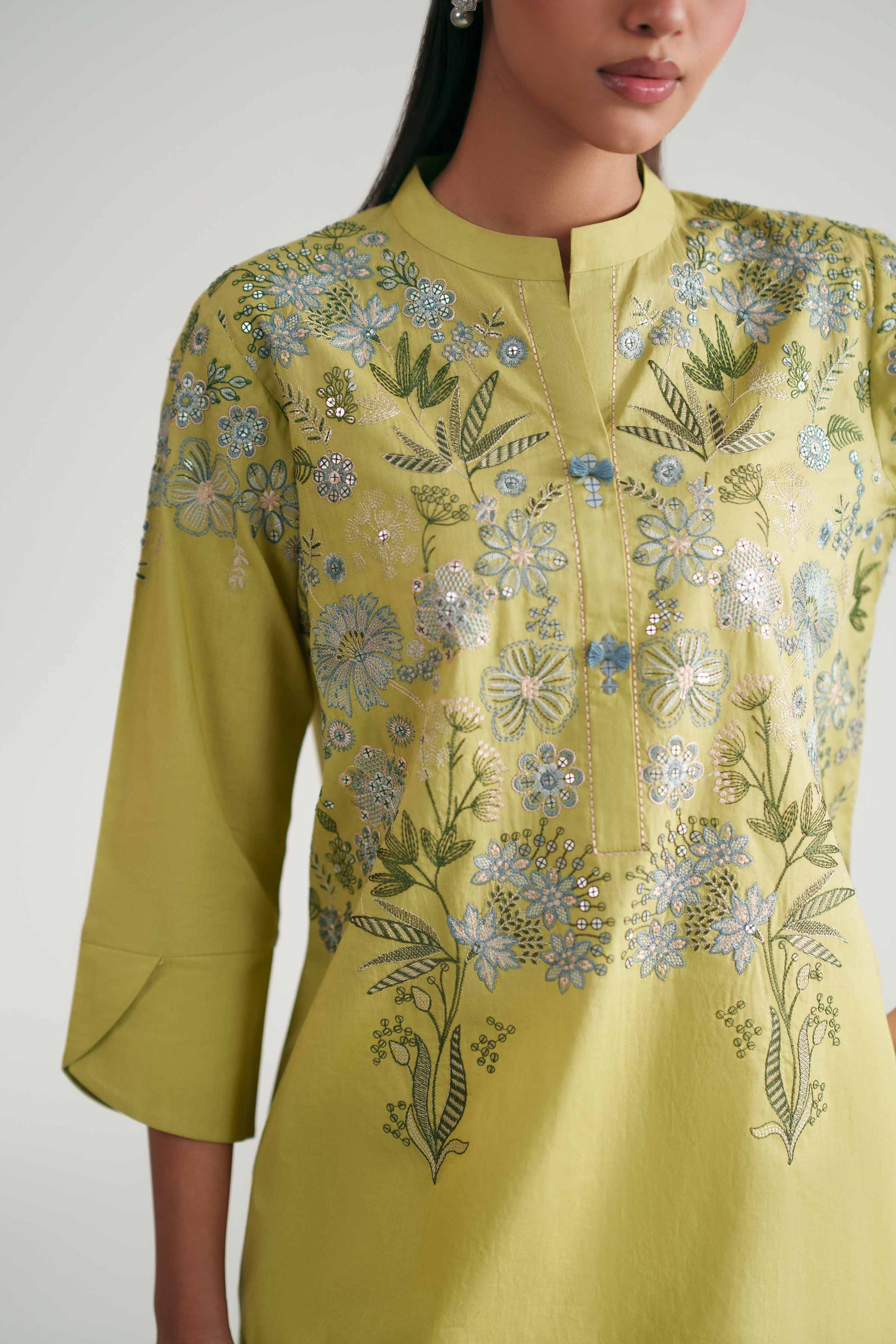 Nishat UK - Green Embroidered Lawn 1-piece ready to wear luxury Shirt
