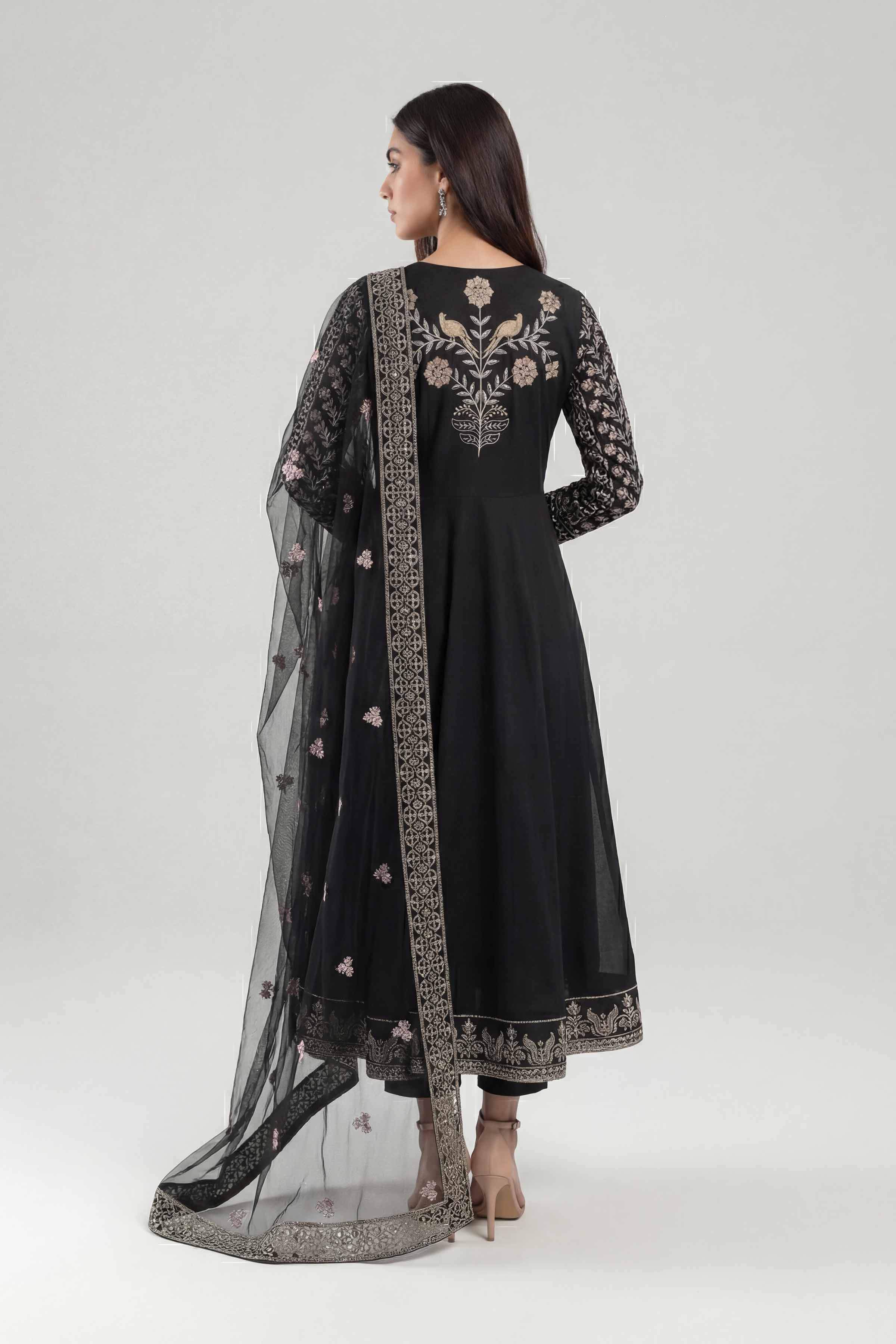 Nishat UK - Black Embroidered Cambric 2 Piece ready to wear luxury Dress