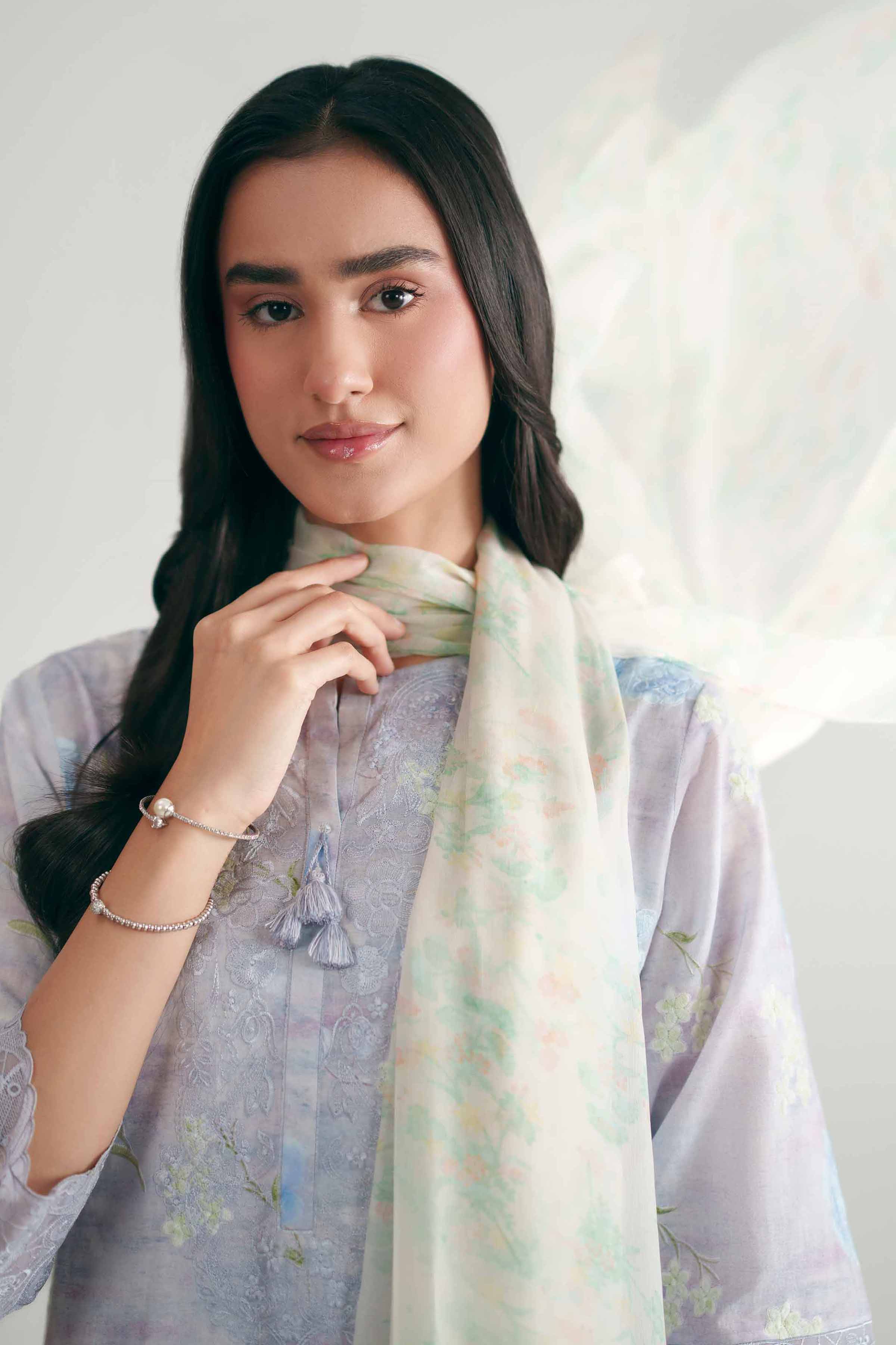Nishat UK - Purple Embroidered Cotton 3 Pieces ready To Wear luxury Suit