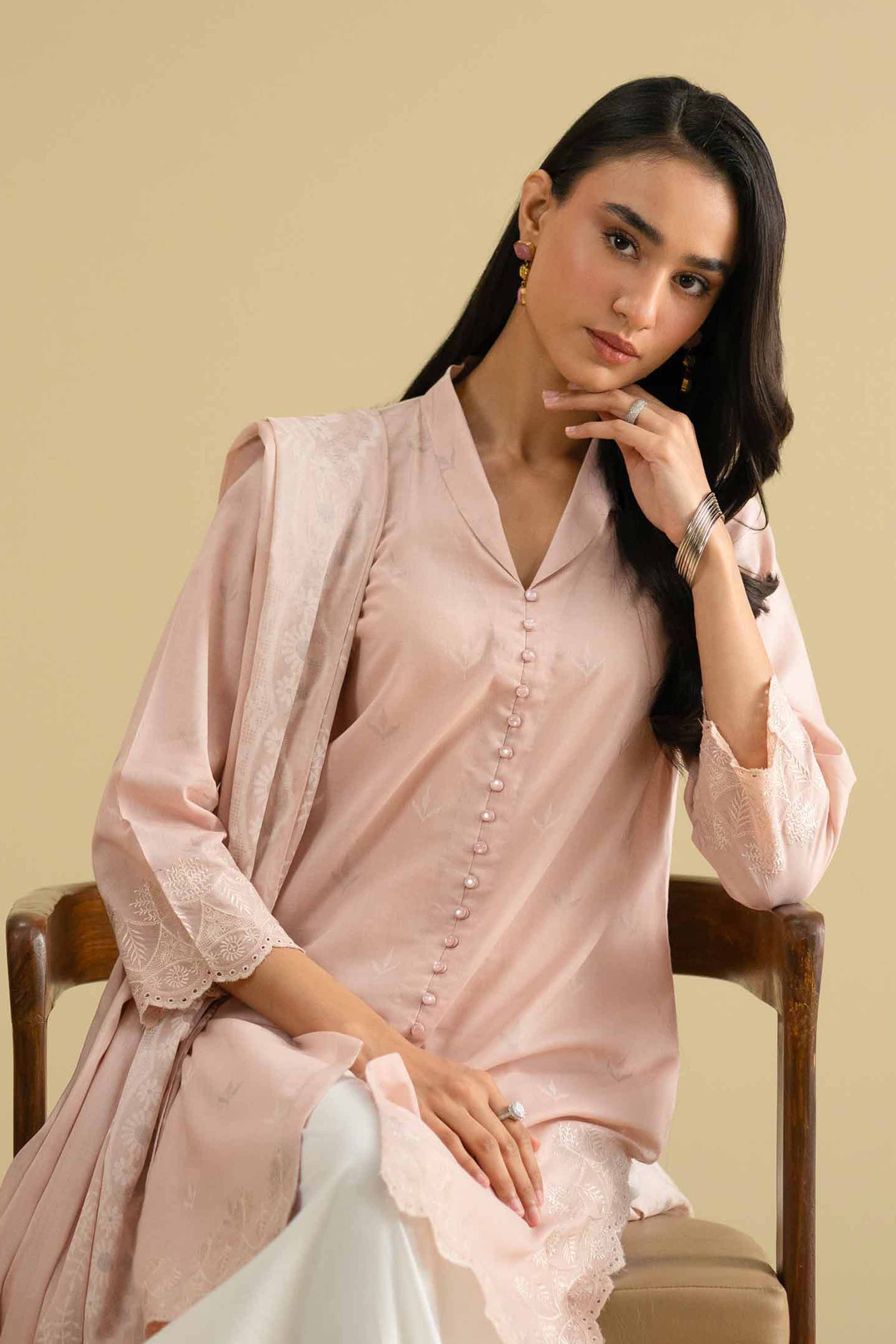 NishatUK - Pink Embroidered Lawn 2-piece ready to wear Dress