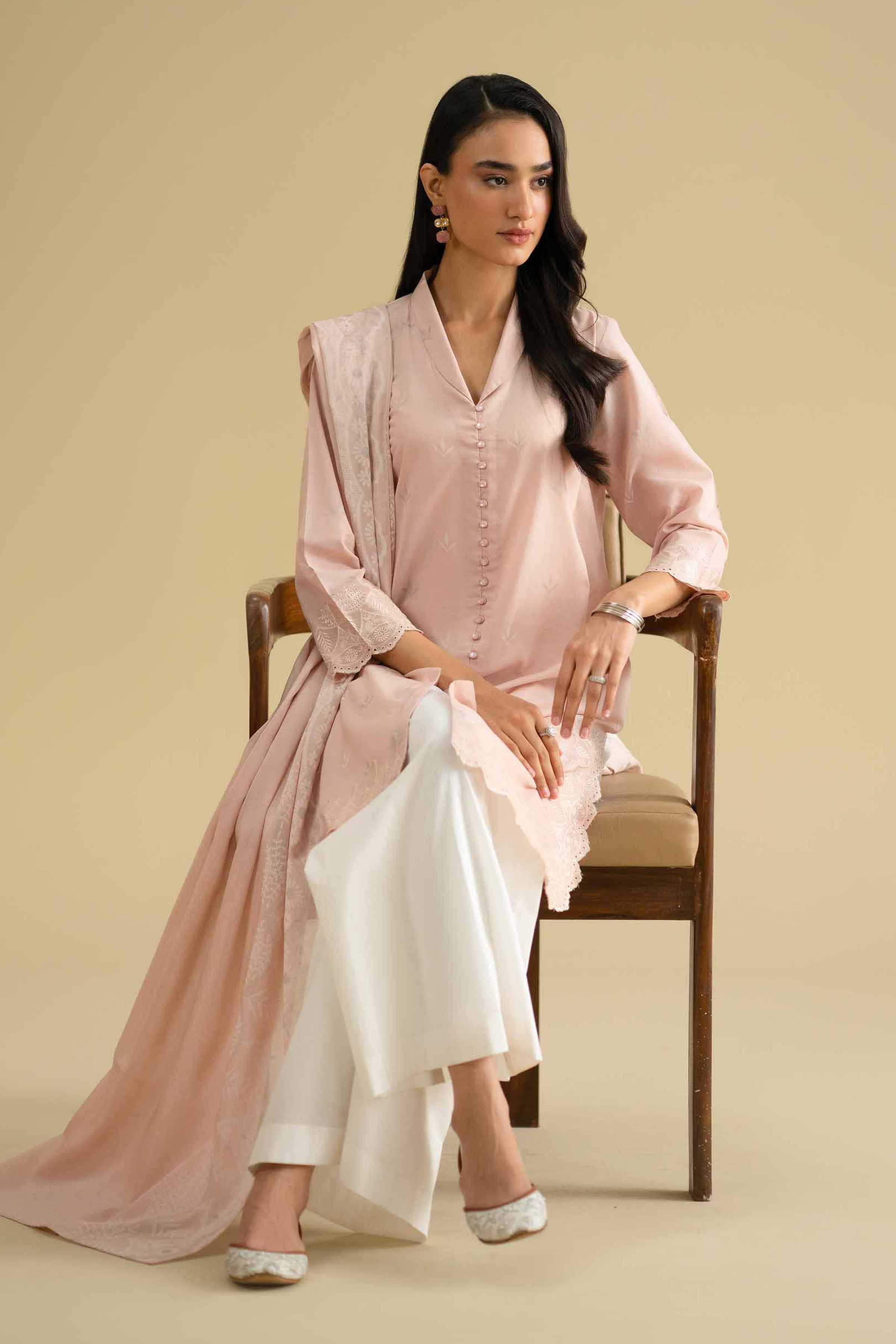 NishatUK - Pink Embroidered Lawn 2-piece ready to wear Dress