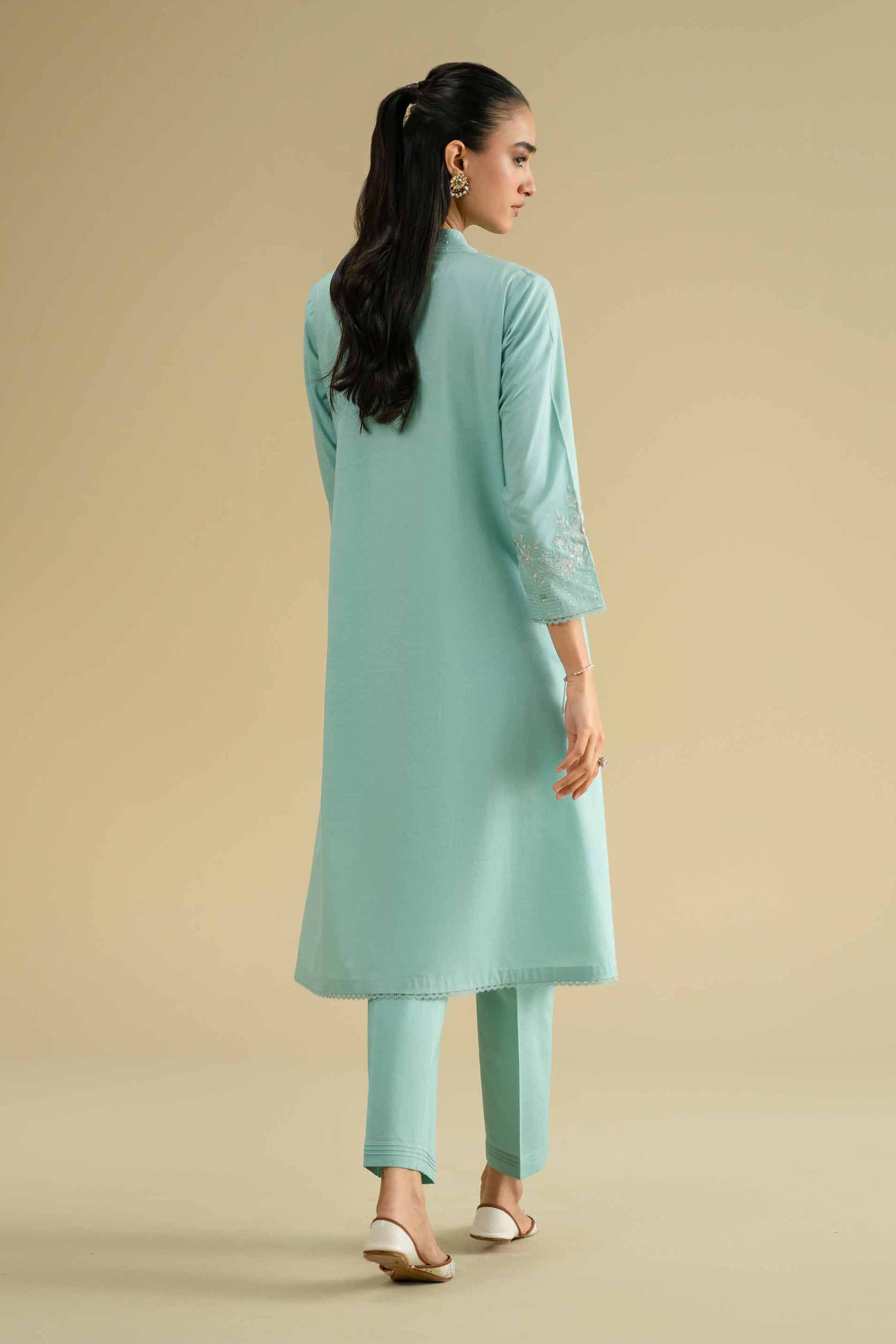 Nishat UK - Blue Embroidered Cambric 2 Pieces ready To Wear luxury Dress