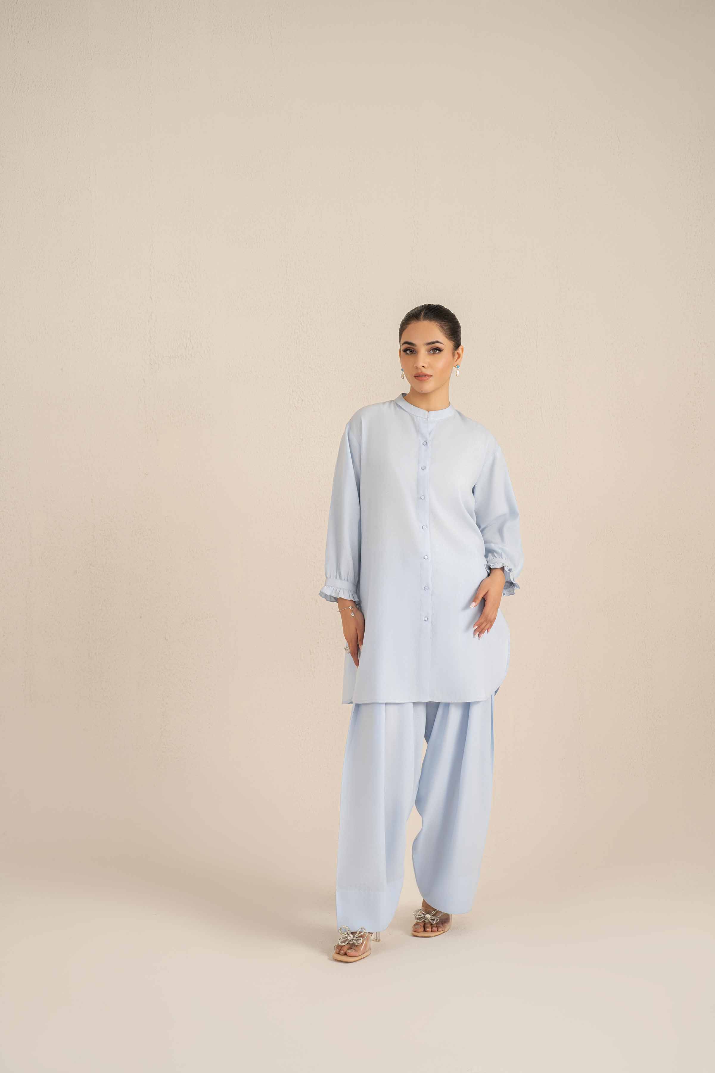 NishatUK - Brown Solids  Cotton 2-piece ready to wear Luxury Dress