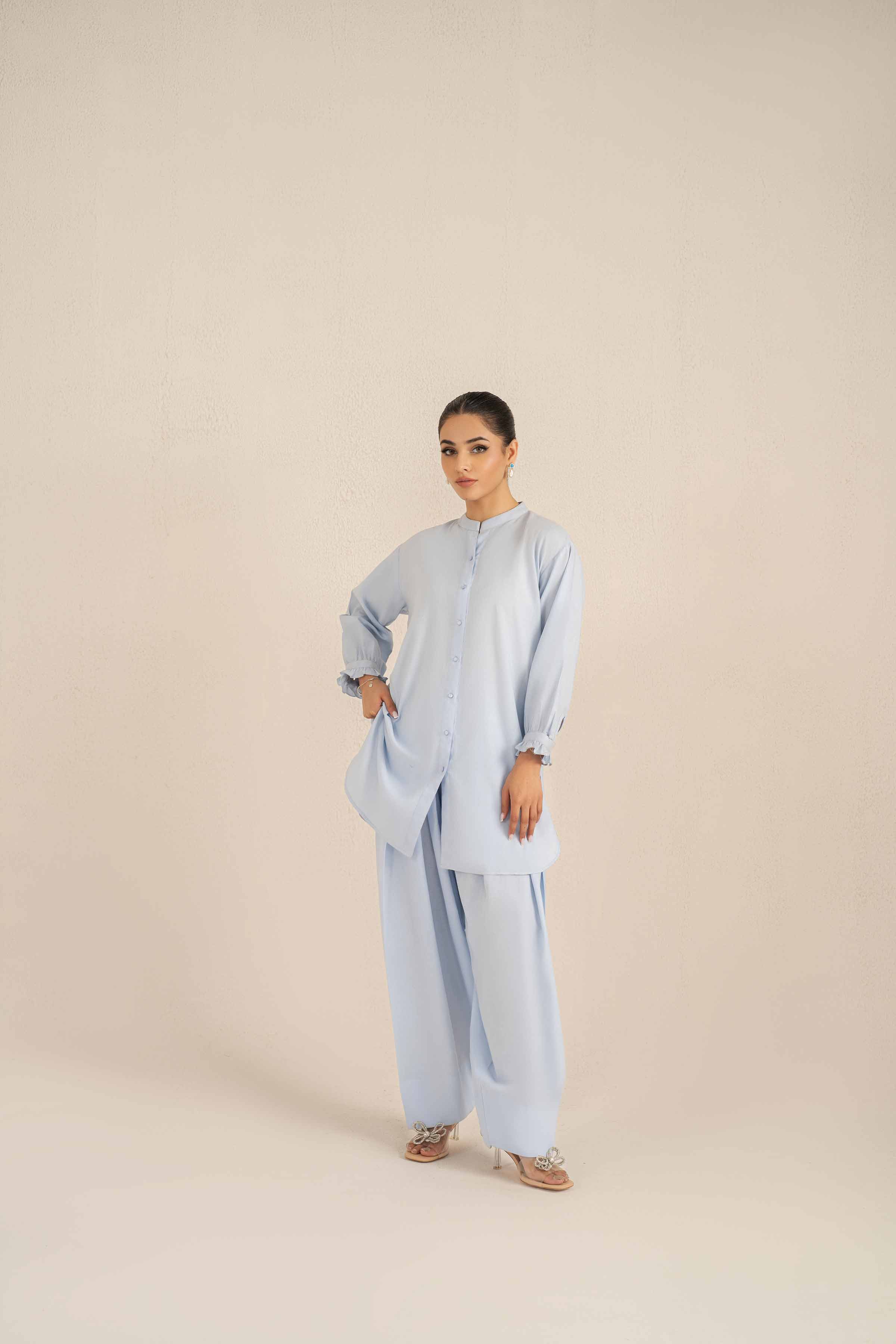 NishatUK - Brown Solids  Cotton 2-piece ready to wear Luxury Dress