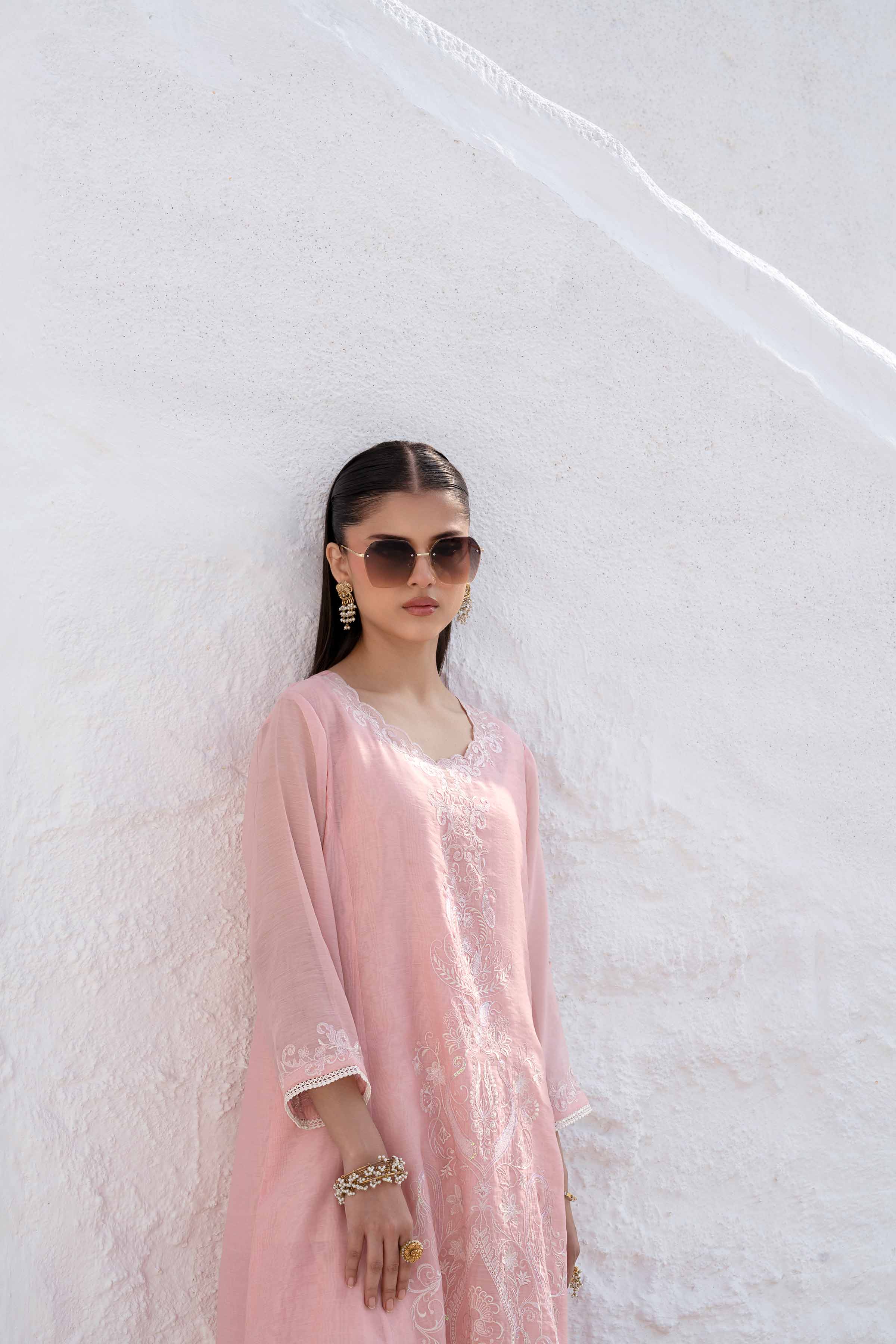 NishatUK - Pink Embroidered  Lawn 2-piece ready to wear Luxury Dress