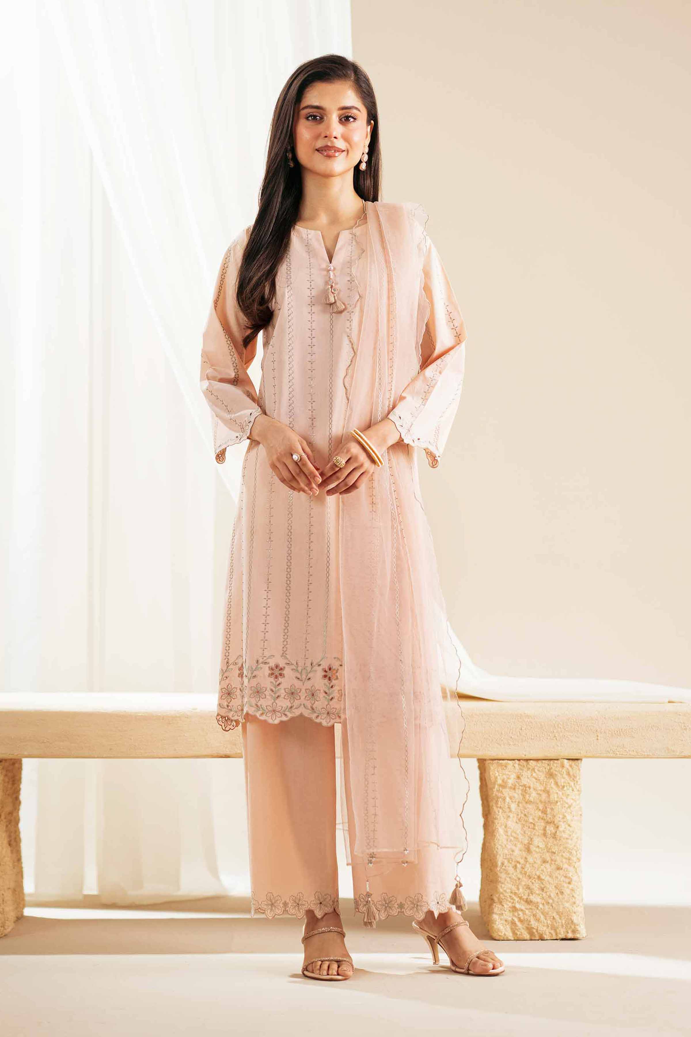 3 Piece - Embroidered Suit - KFS25-123