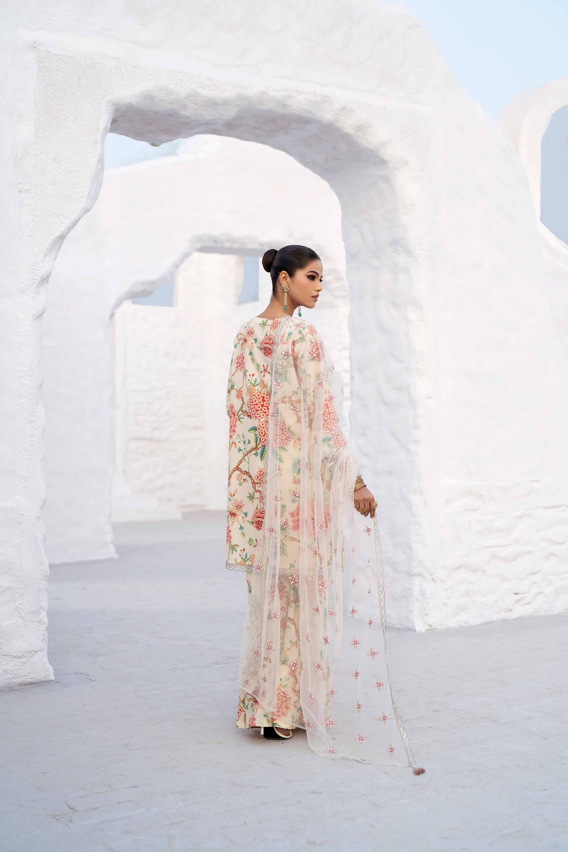 NishatUK - Brown Embroidered   Cambric 3-piece ready to wear Suit