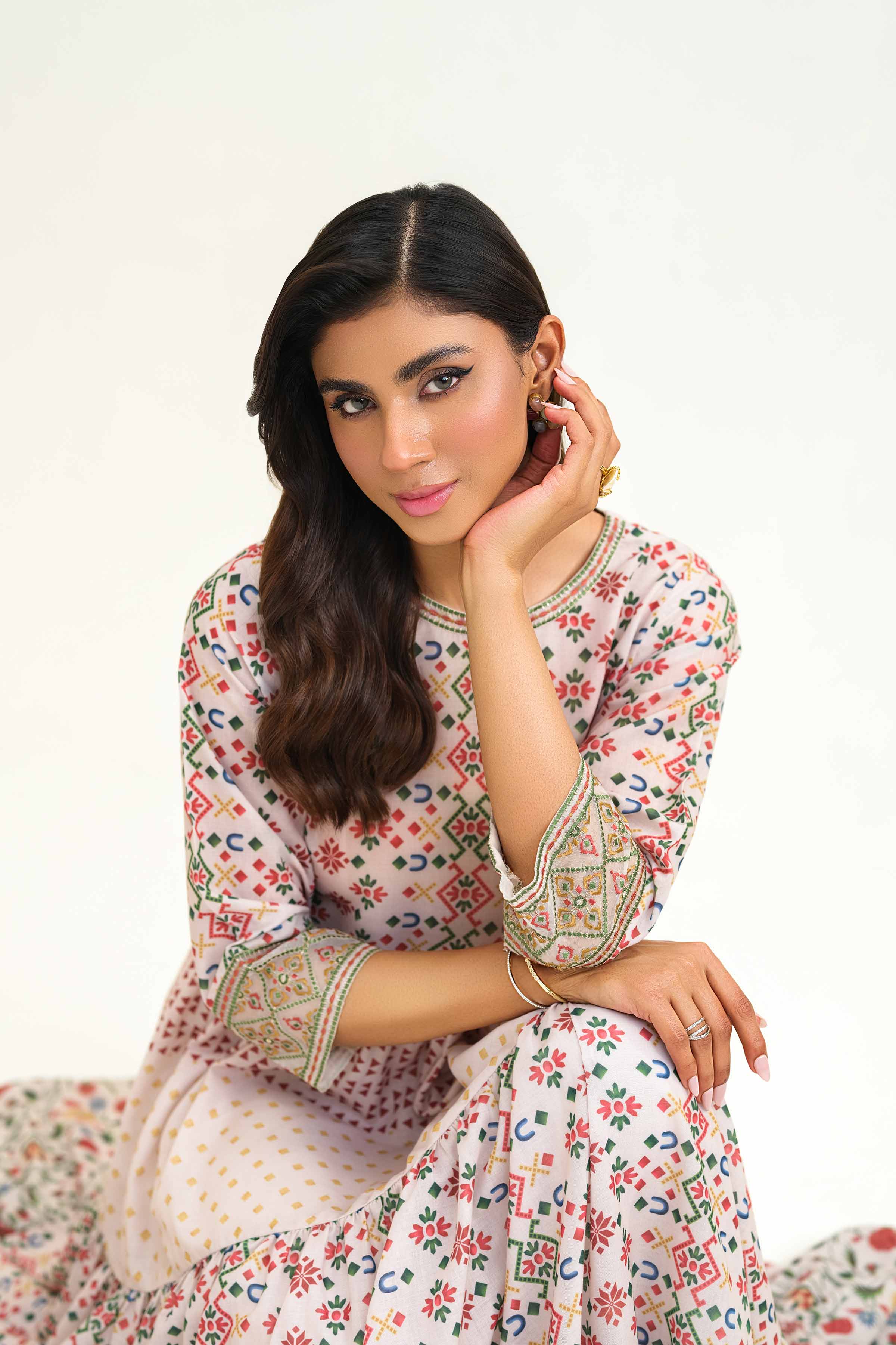 Nishat UK - Printed Embroidered Dress - KFS25-40