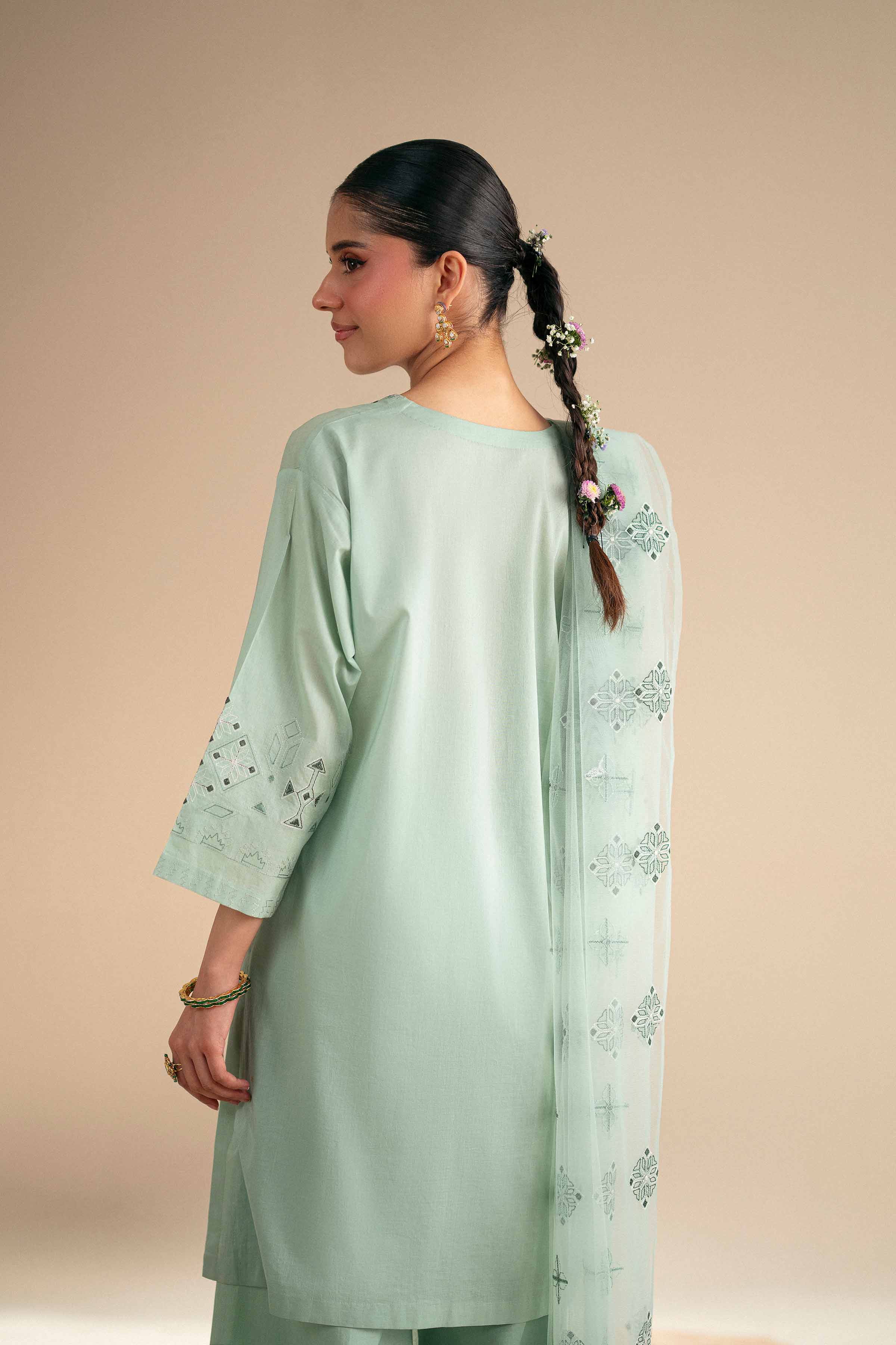 3 Piece - Embroidered Suit - KFS25-95