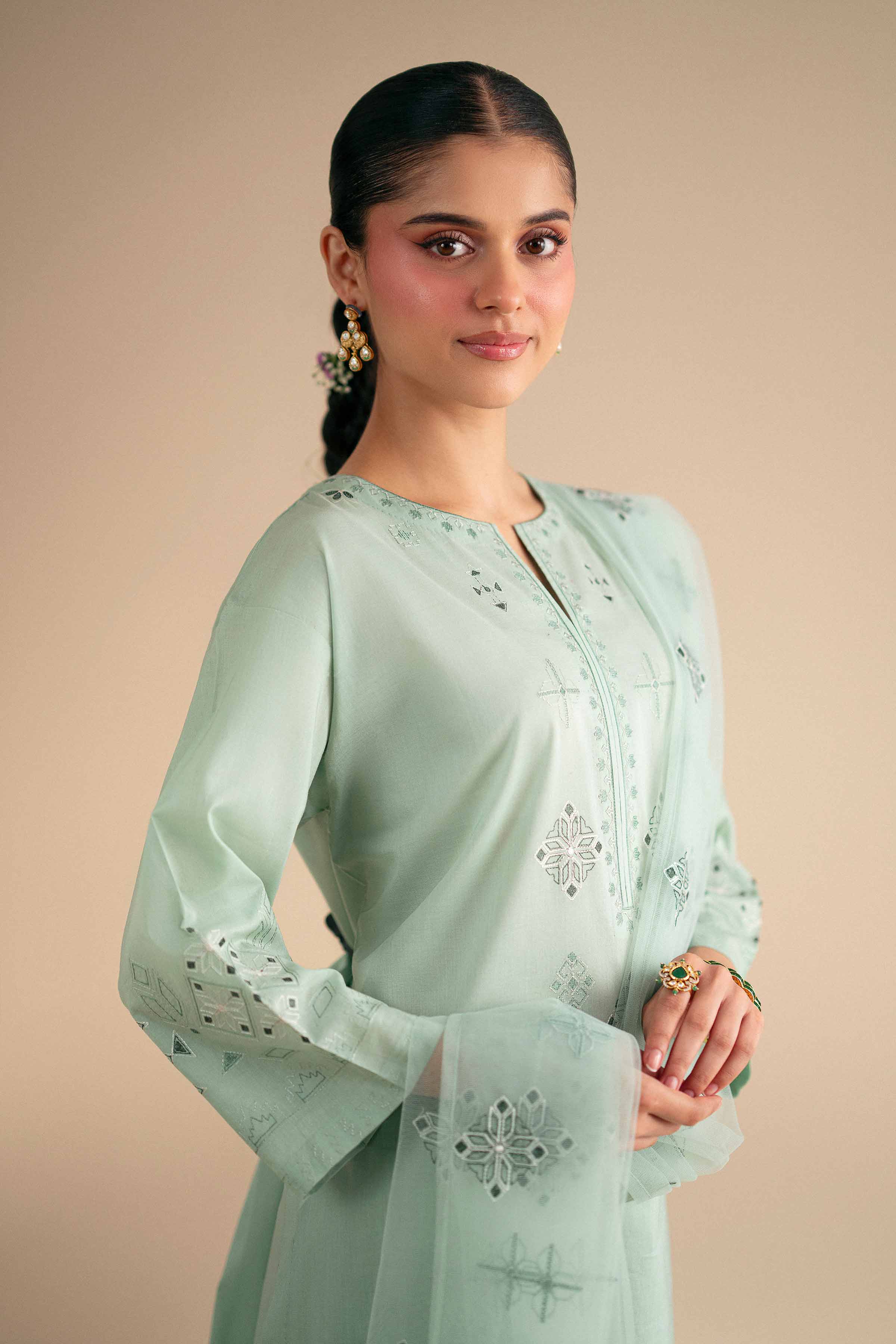 3 Piece - Embroidered Suit - KFS25-95