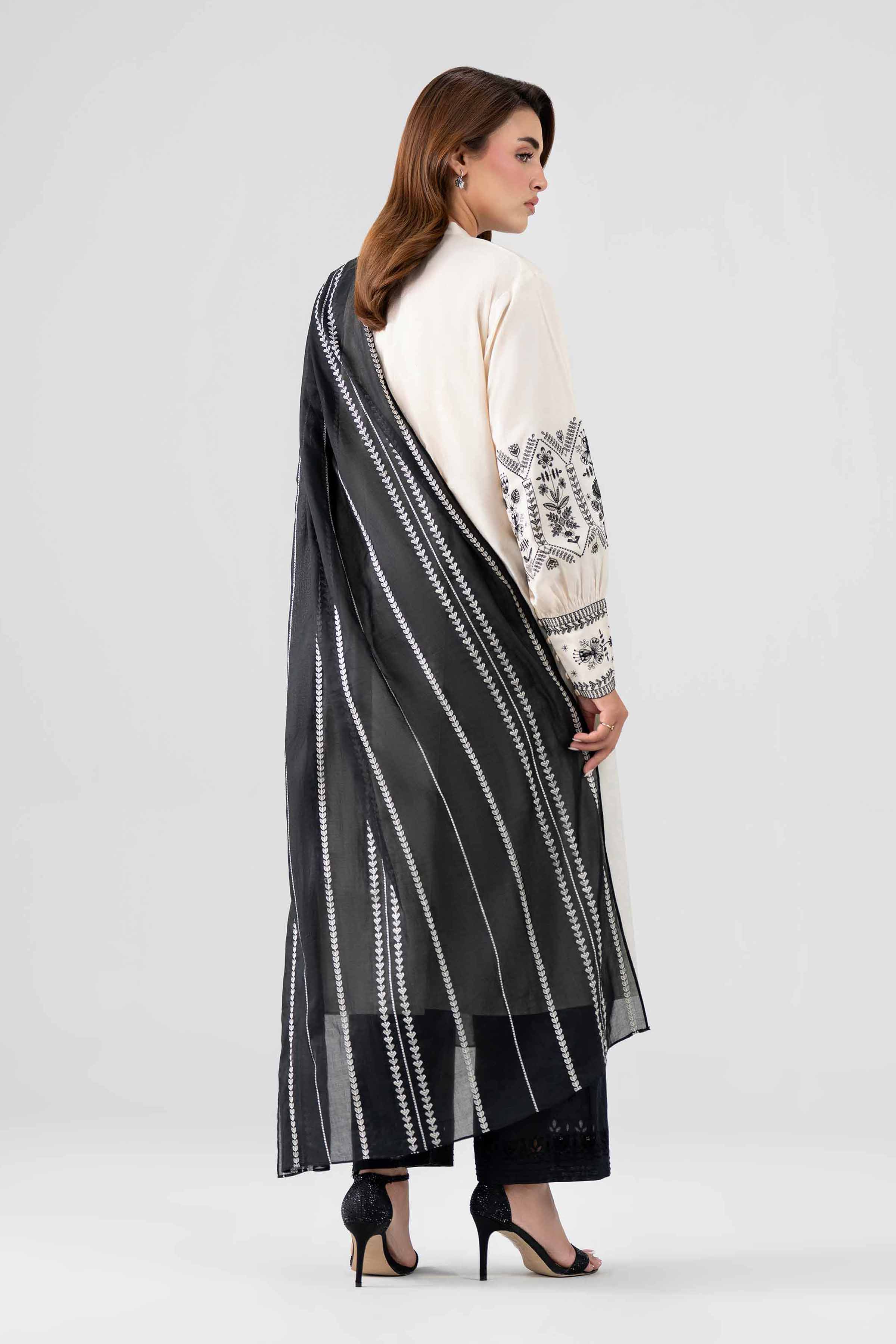 Nishat UK - Off White Embroidered Cambric 2 Pieces ready to wear luxury Dress