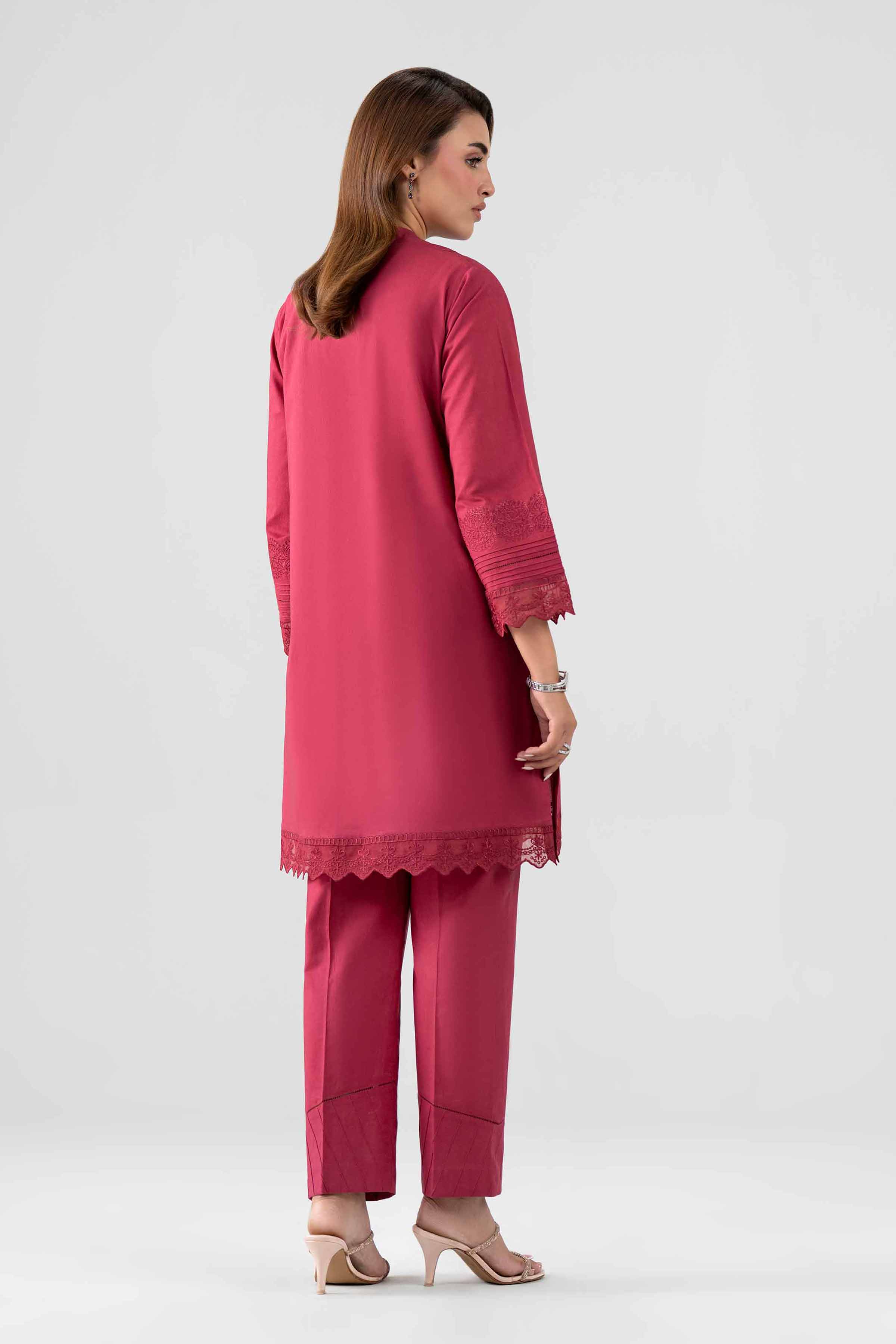 Nishat UK - Red Embroidered Cambric 2 Pieces ready to wear luxury Dress