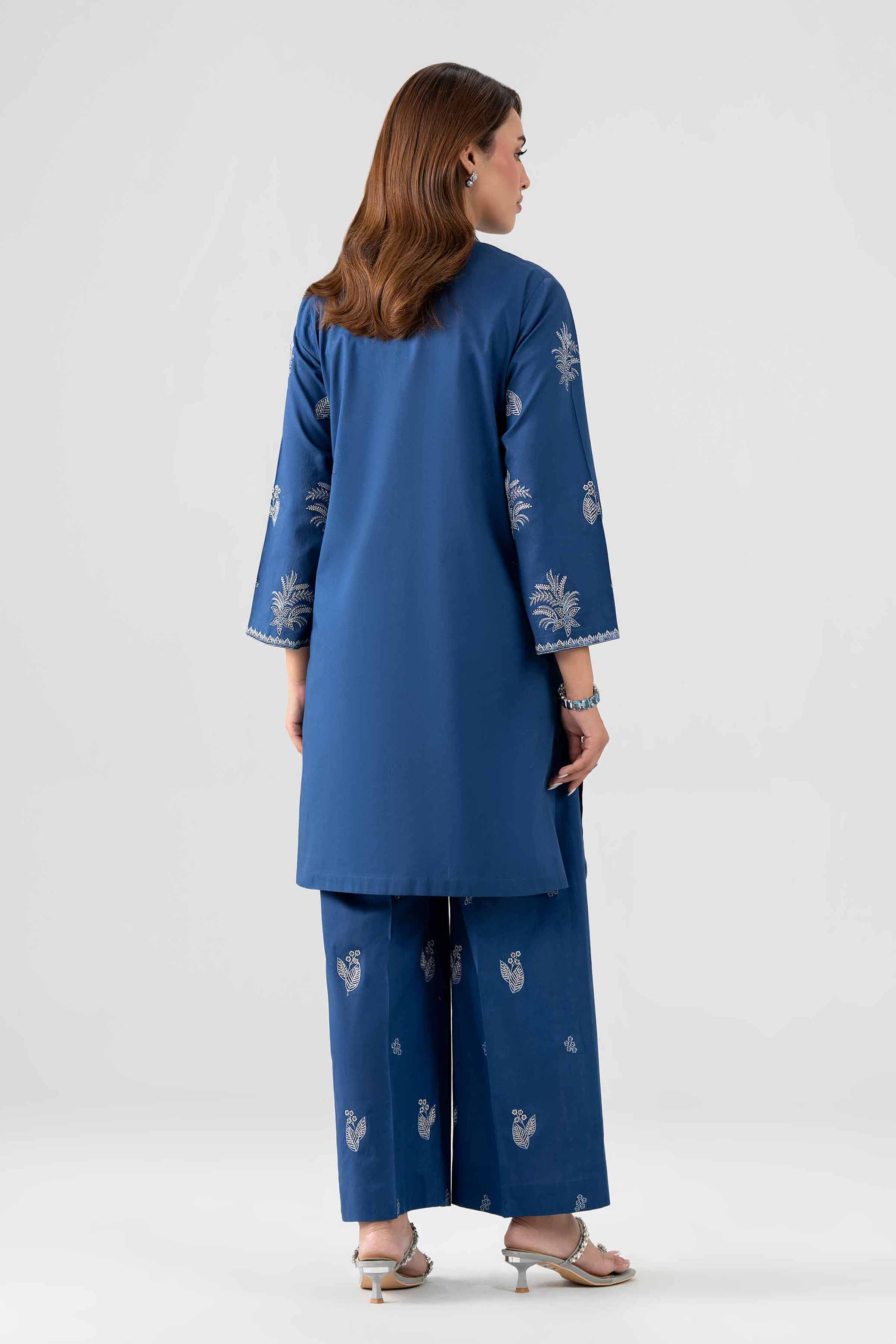 Nishat UK - Blue Embroidered Lawn 2 Pieces ready to wear luxury Dress
