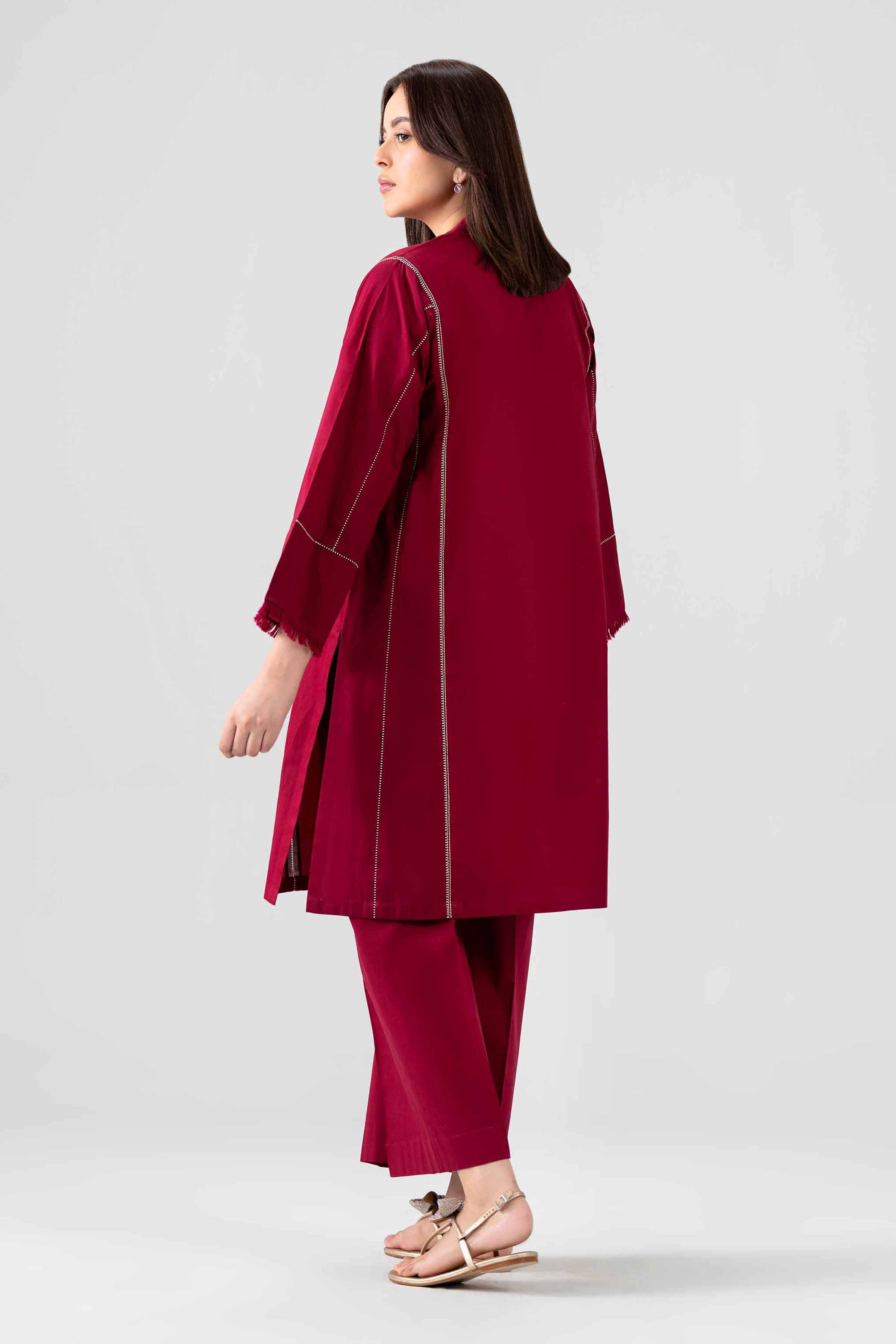 Nishat UK - Red Embroidered Lawn 2 Pieces ready to wear luxury Dress