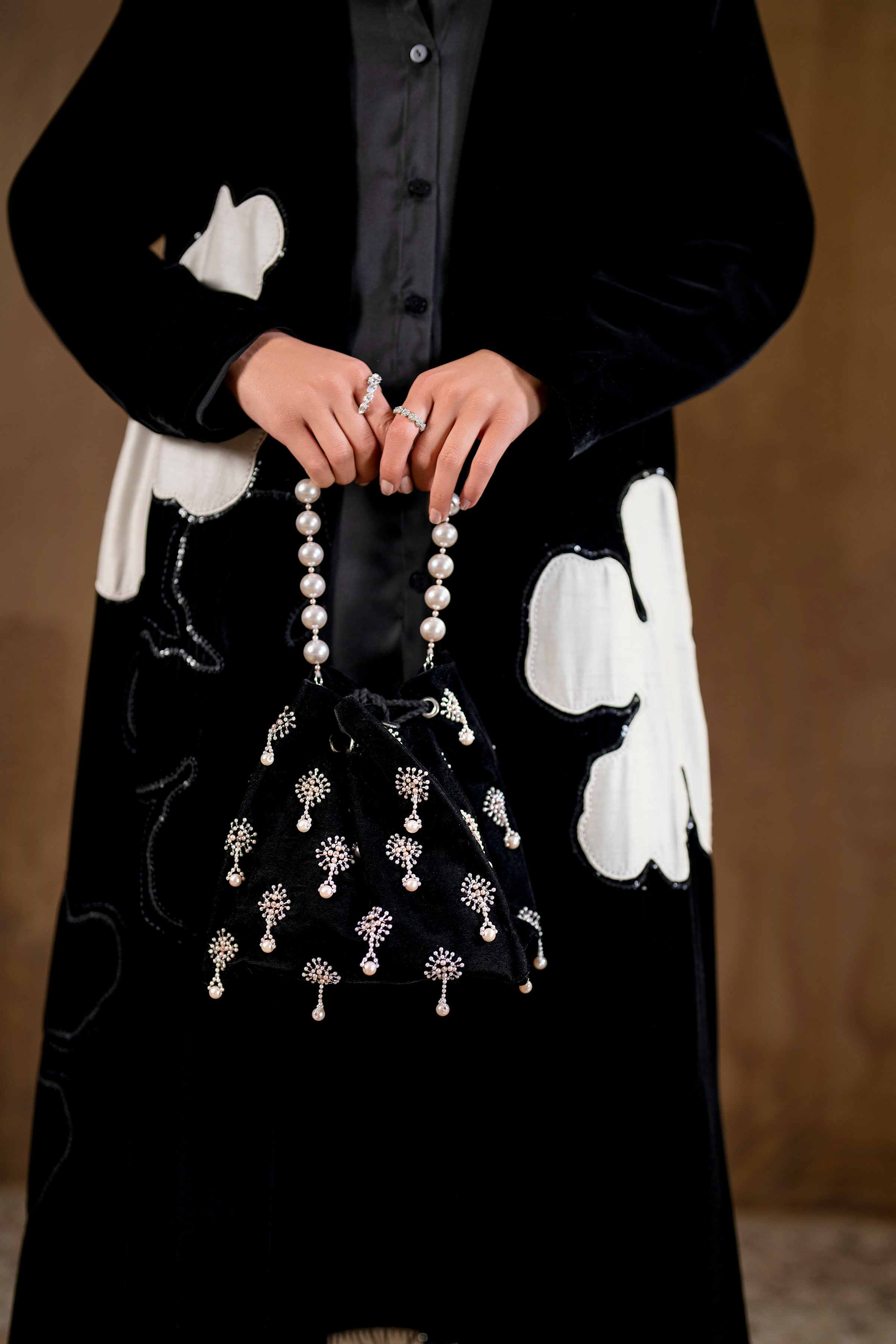NishatUK - Brown Embroidered   Velvet 2-piece ready to wear Luxury Dress