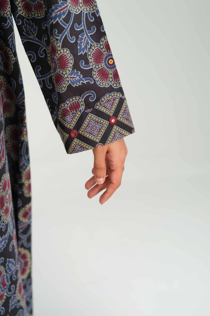 NishatUK - Grey Printed Karandi 2-piece ready to wear Luxury Dress