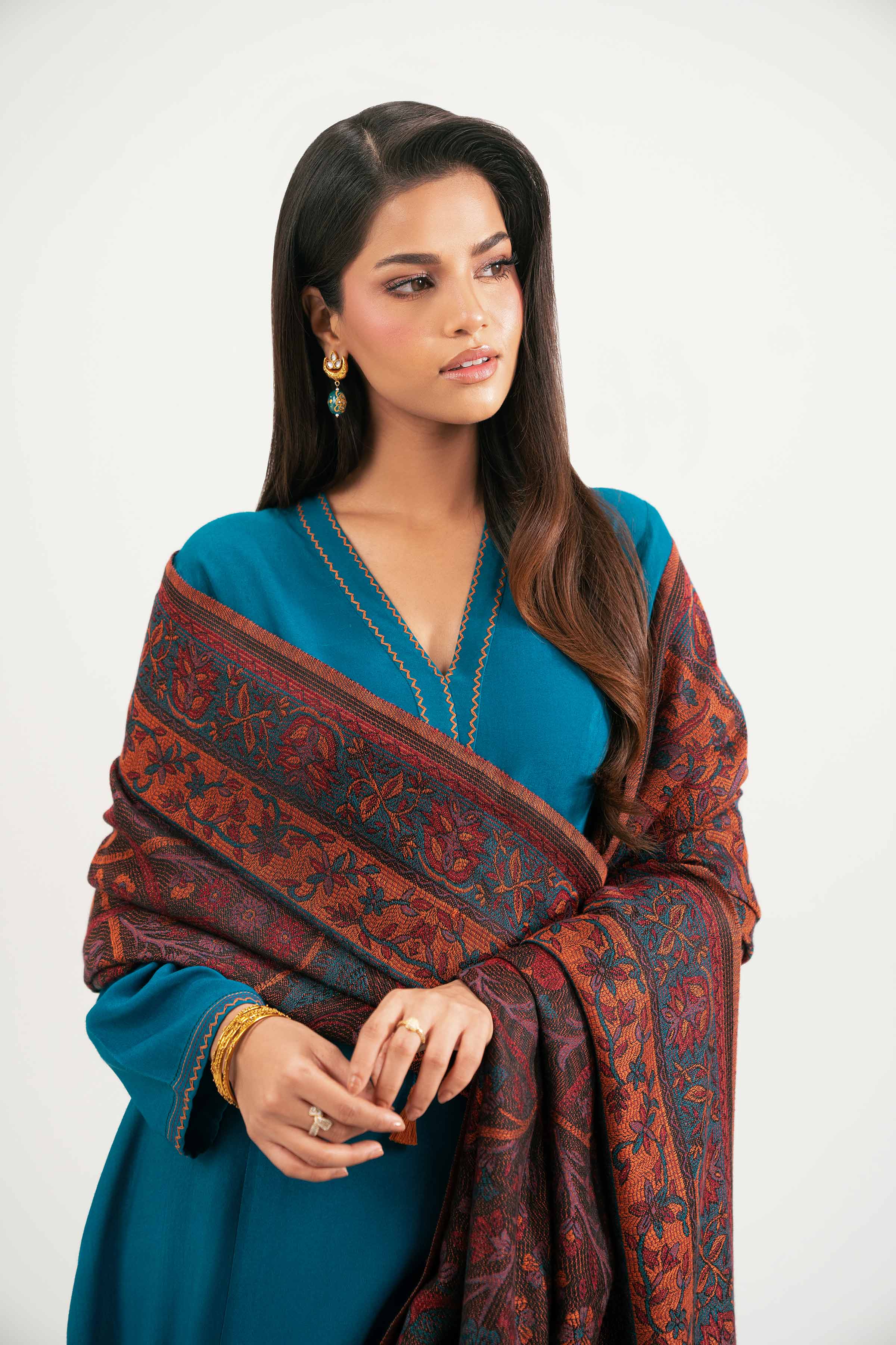NishatUK - Teal Solids Linen 3-piece ready to wear Suit
