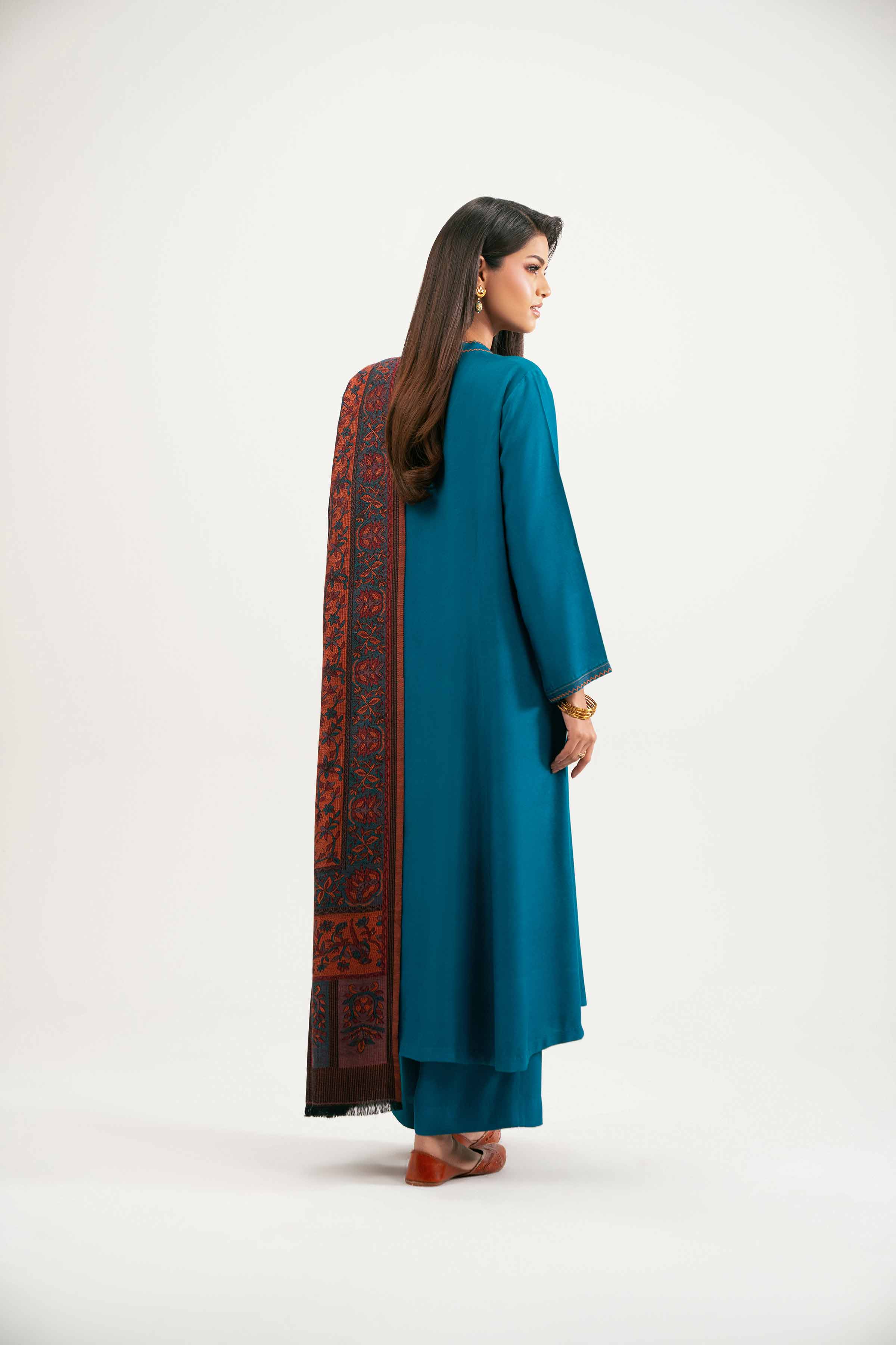 NishatUK - Teal Solids Linen 3-piece ready to wear Suit
