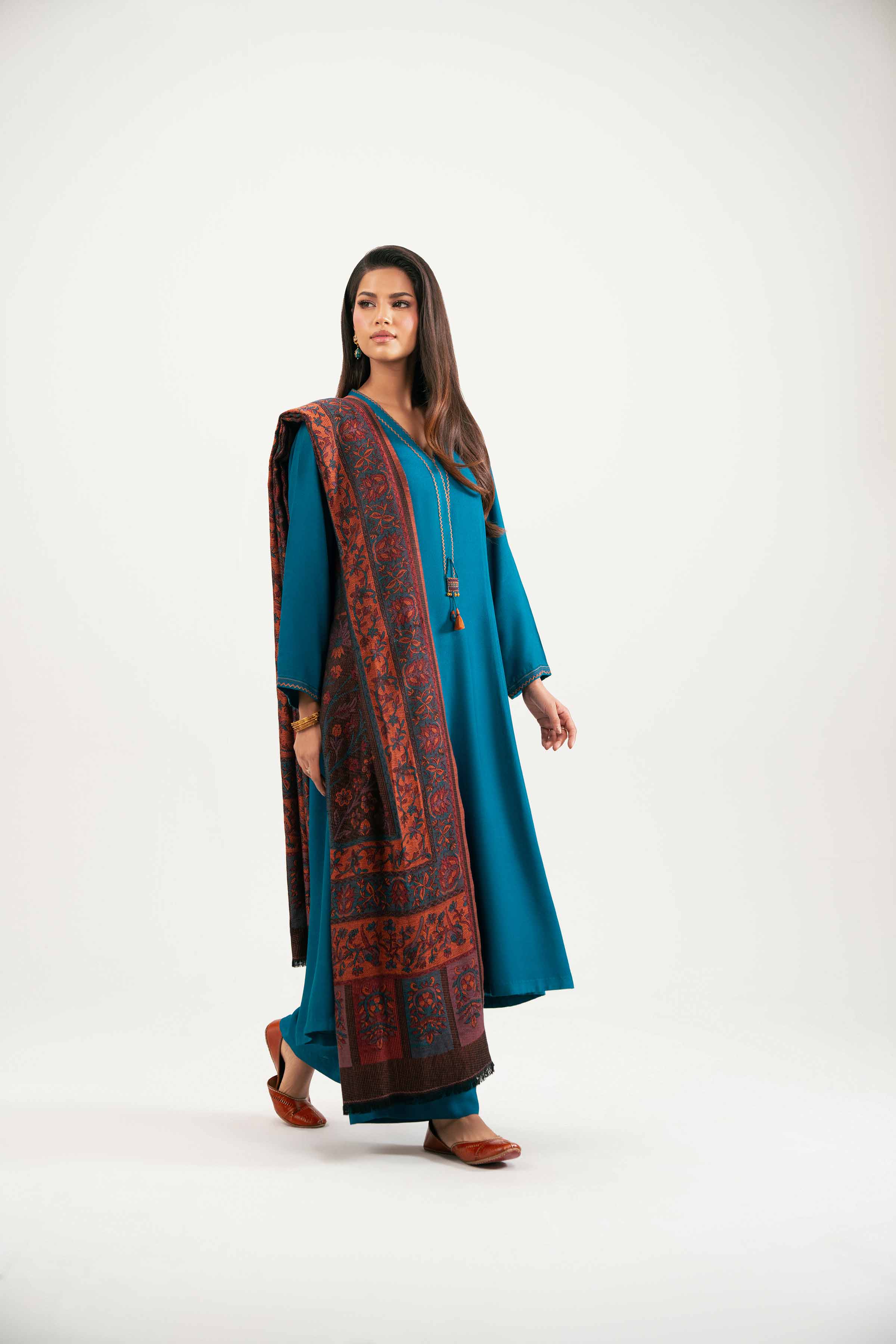 NishatUK - Teal Solids Linen 3-piece ready to wear Suit