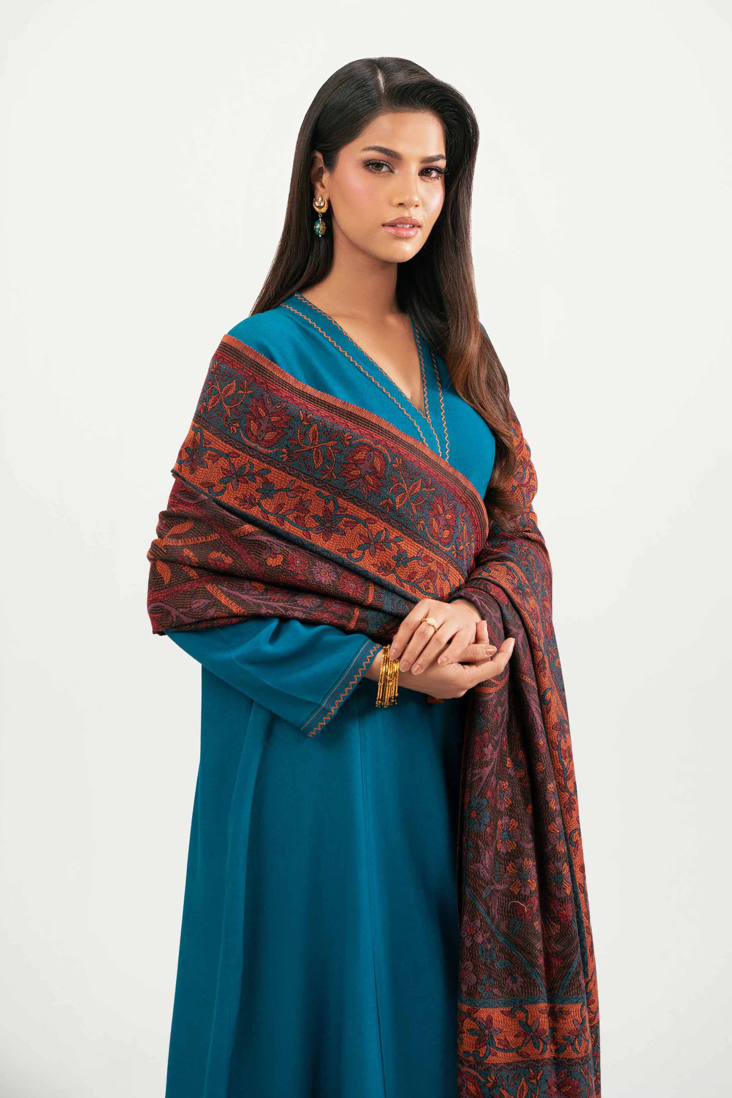 NishatUK - Teal Solids Linen 3-piece ready to wear Suit