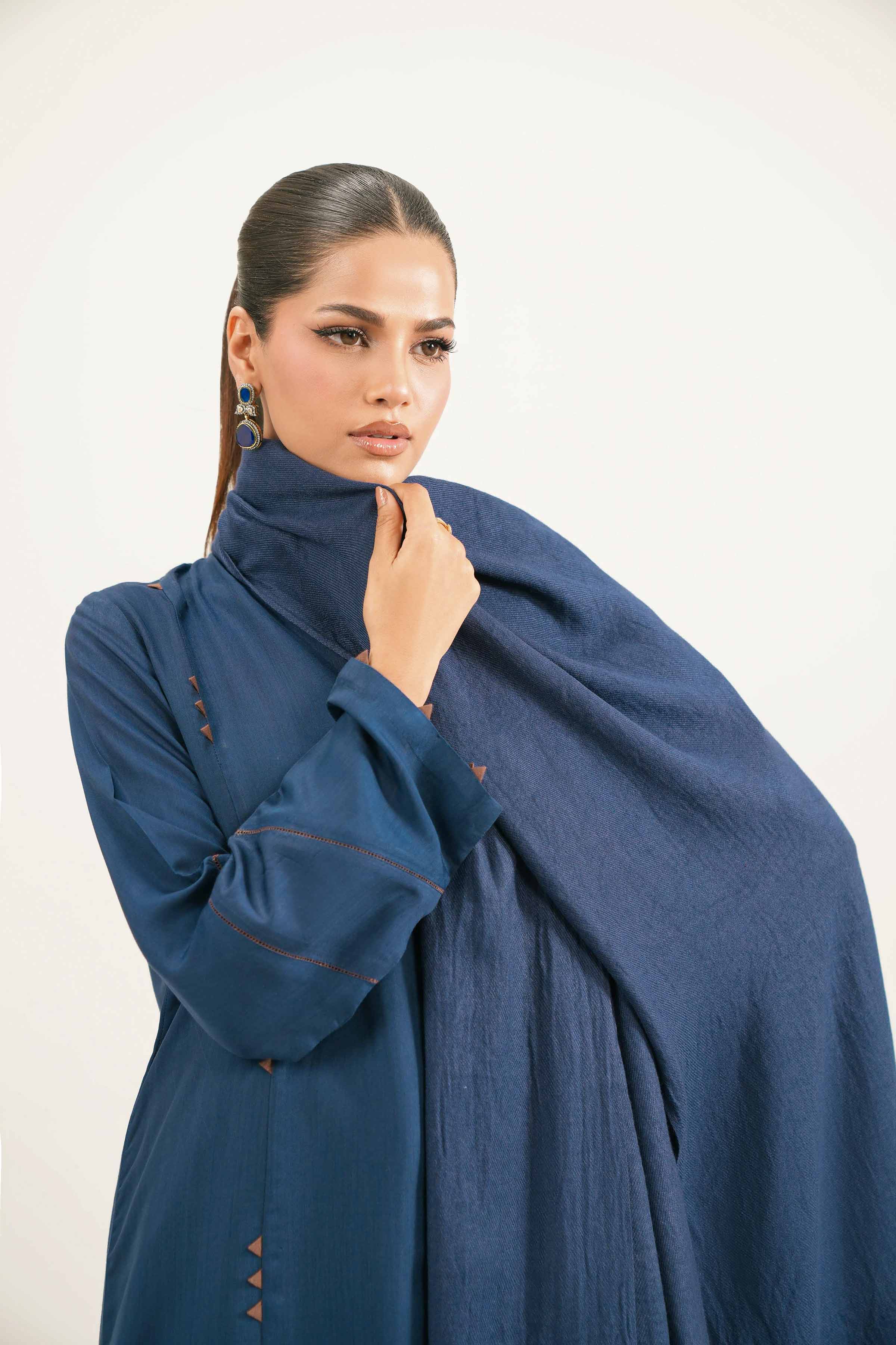 NishatUK - Blue Solids Silk 3-piece ready to wear Luxury Suit