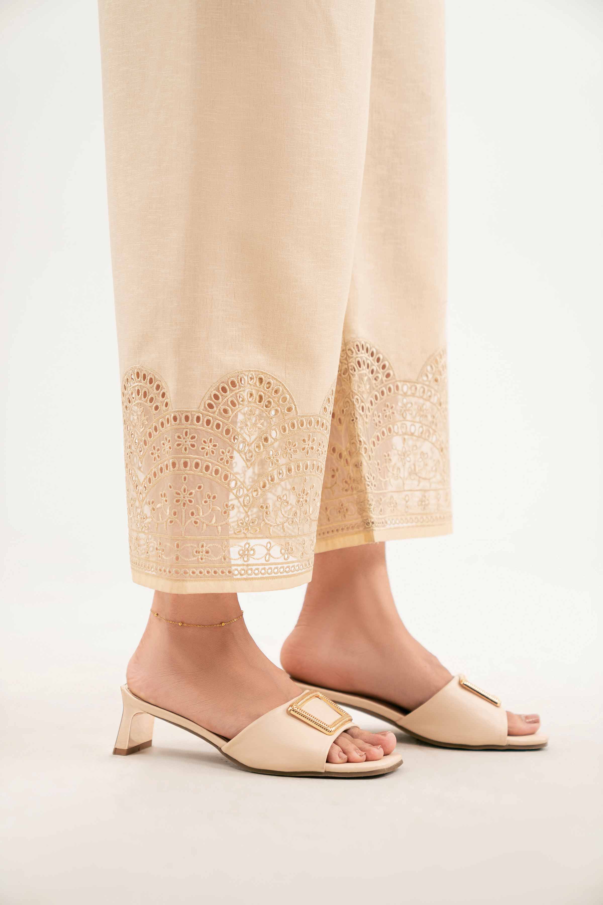 Nishat UK - Beige Embroidered Karandi 1 Piece READY TO WEAR - LUXURY Dress