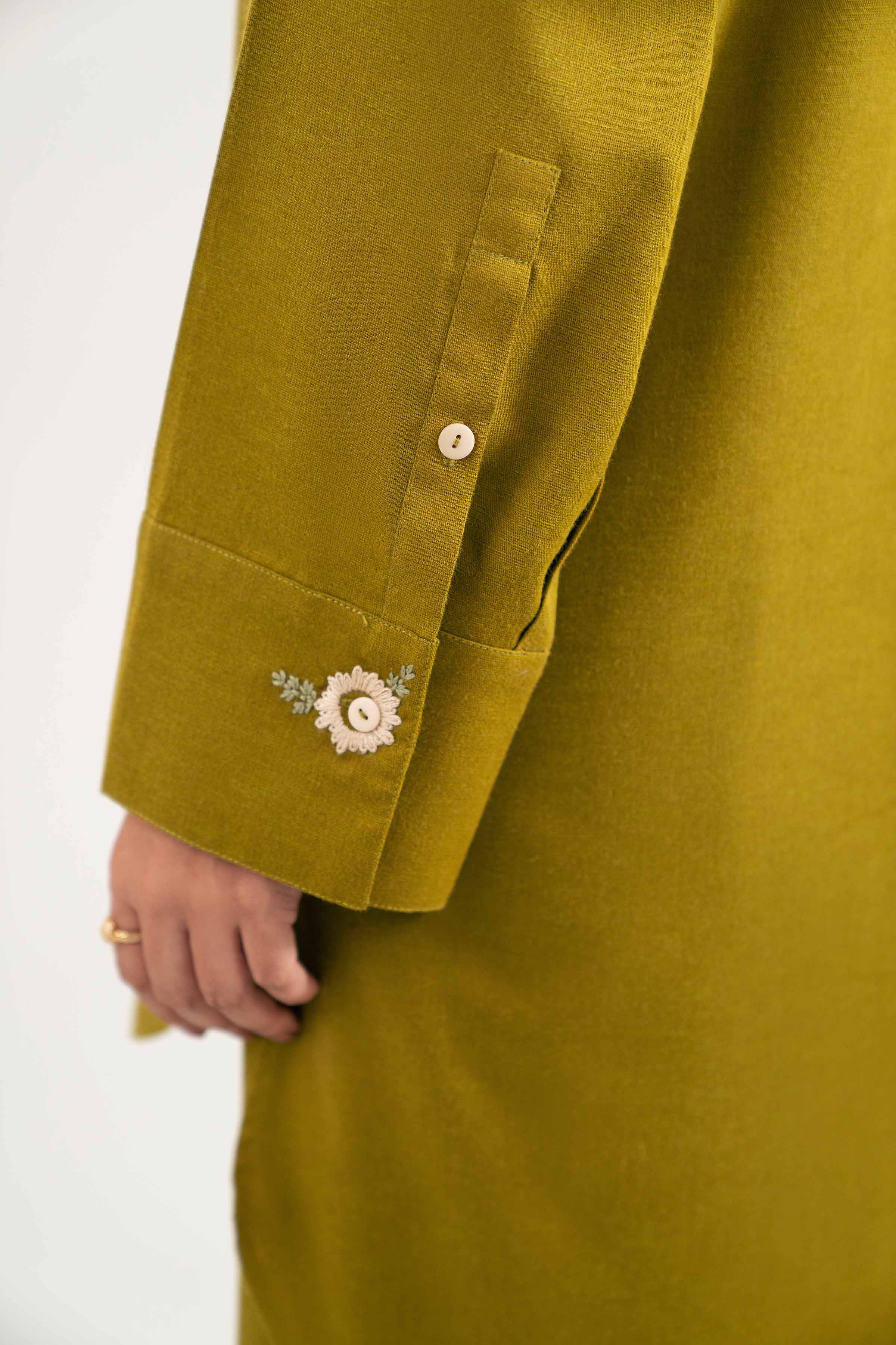 NishatUK - Olive Solids Karandi 2-piece ready to wear Luxury Dress