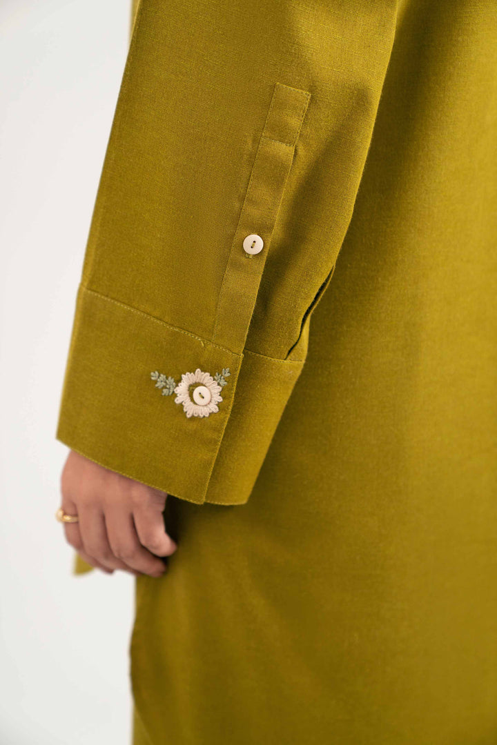 NishatUK - Olive Solids Karandi 2-piece ready to wear Luxury Dress