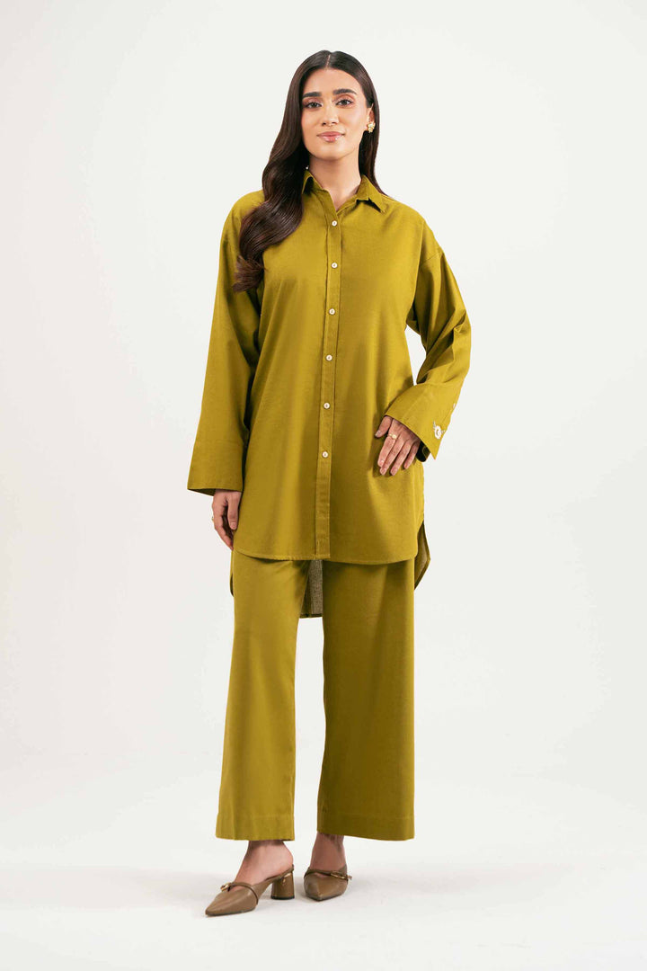NishatUK - Olive Solids Karandi 2-piece ready to wear Luxury Dress