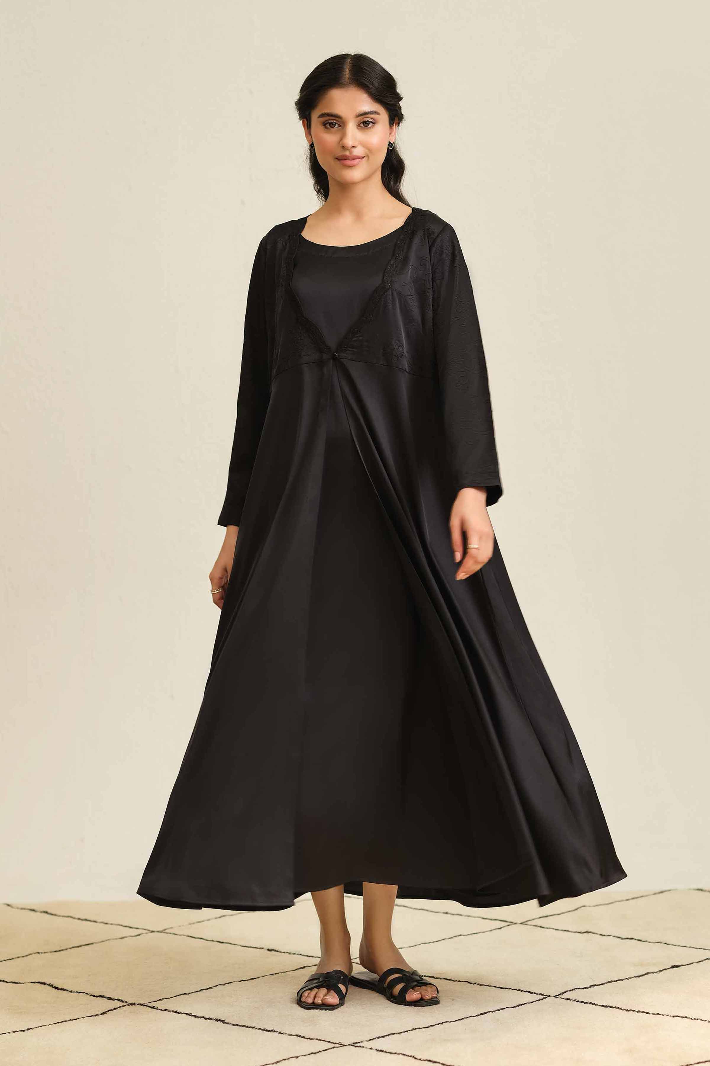 NishatUK - Brown Embroidered   Shamouse 2-piece ready to wear Luxury Dress