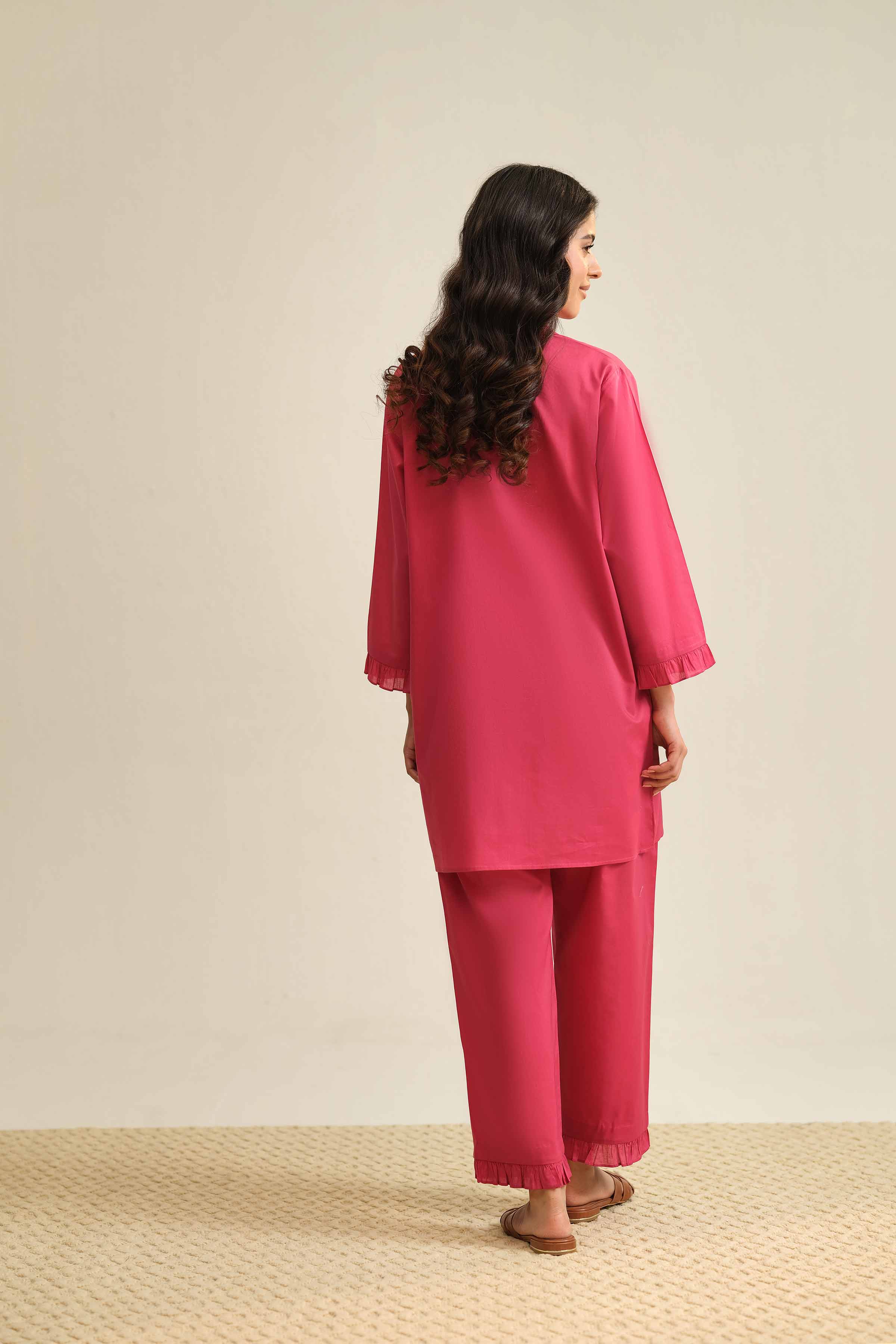 NishatUK - Brown Solids  Cambric 2-piece ready to wear Luxury Dress