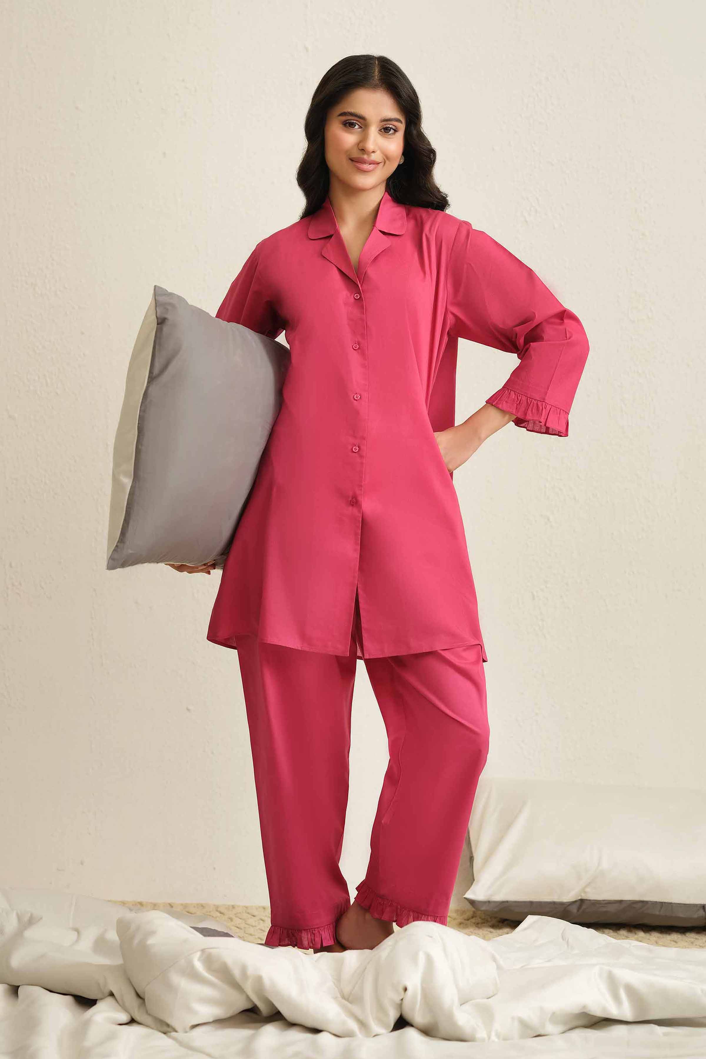 NishatUK - Brown Solids  Cambric 2-piece ready to wear Luxury Dress