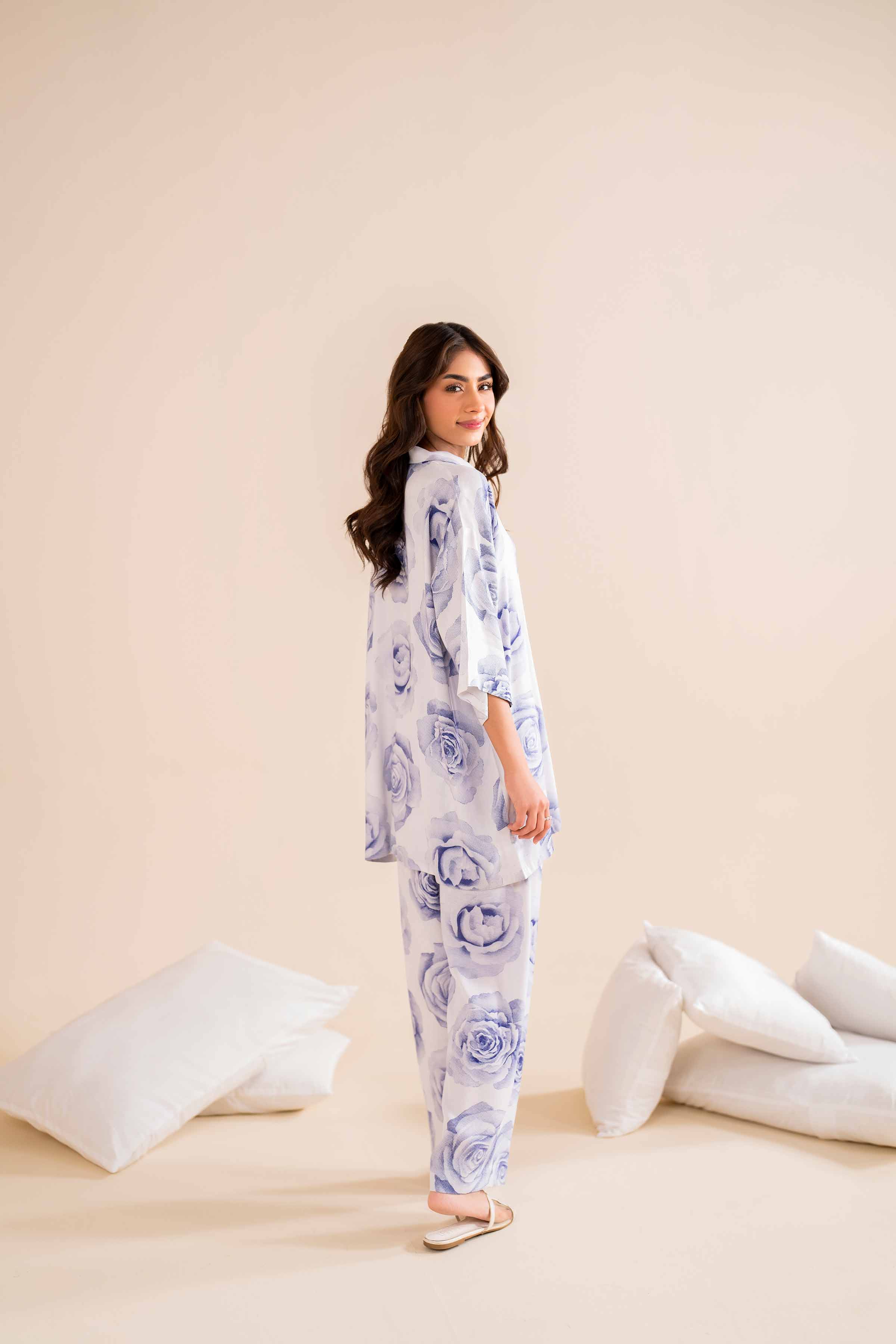 NishatUK - White Printed  Cotail 2-piece ready to wear Luxury Dress